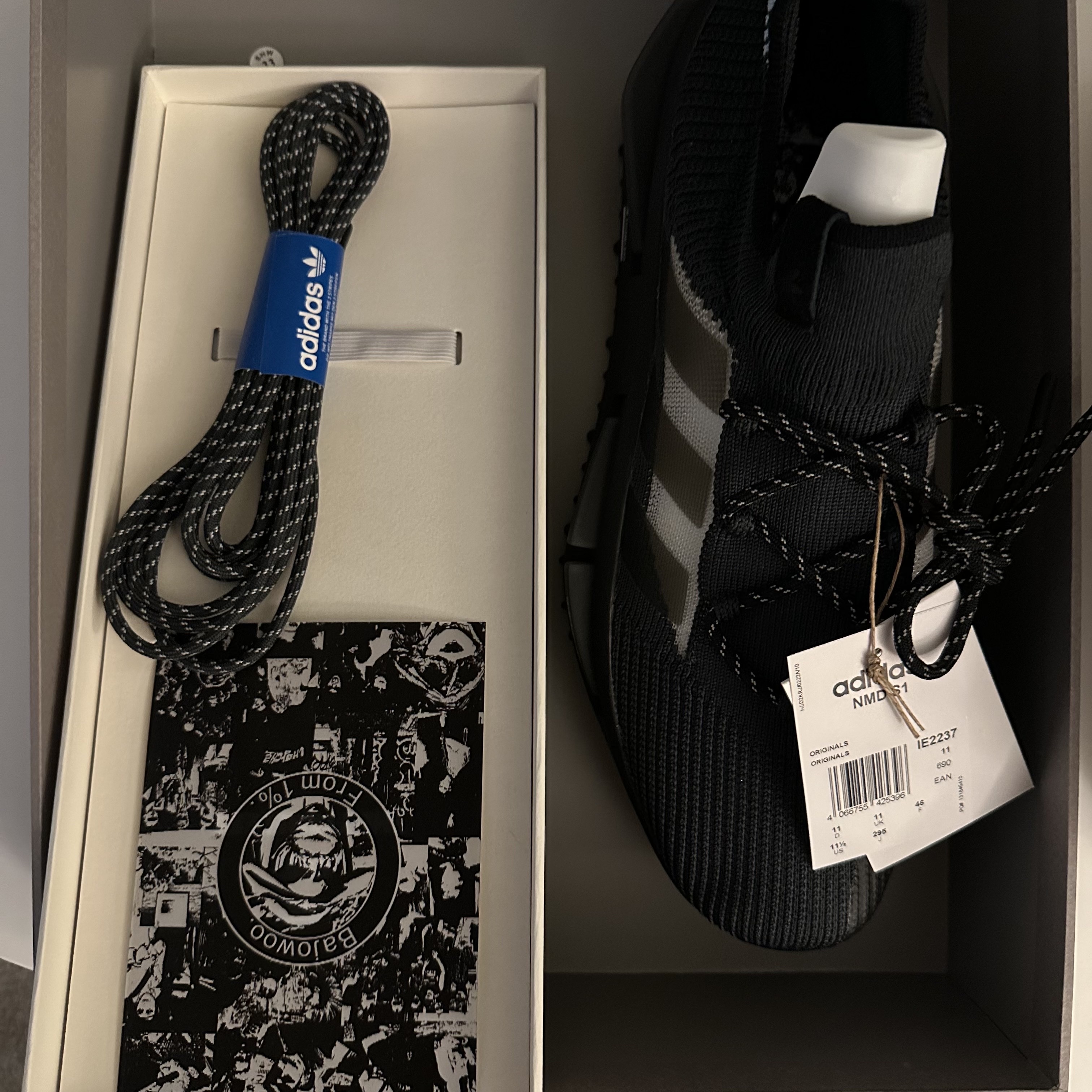 Adidas x Bajowoo NMD S1 Carbon Core Black 착용 스타일 - 3