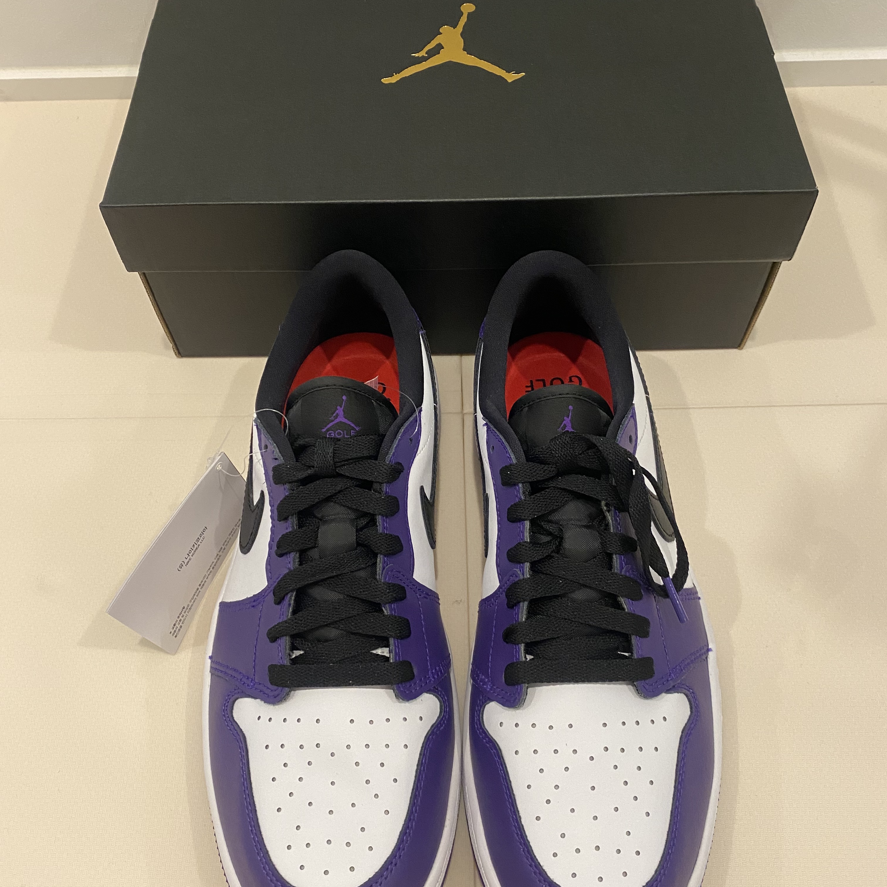 Jordan 1 Low Golf Court Purple 착용 스타일 - 5
