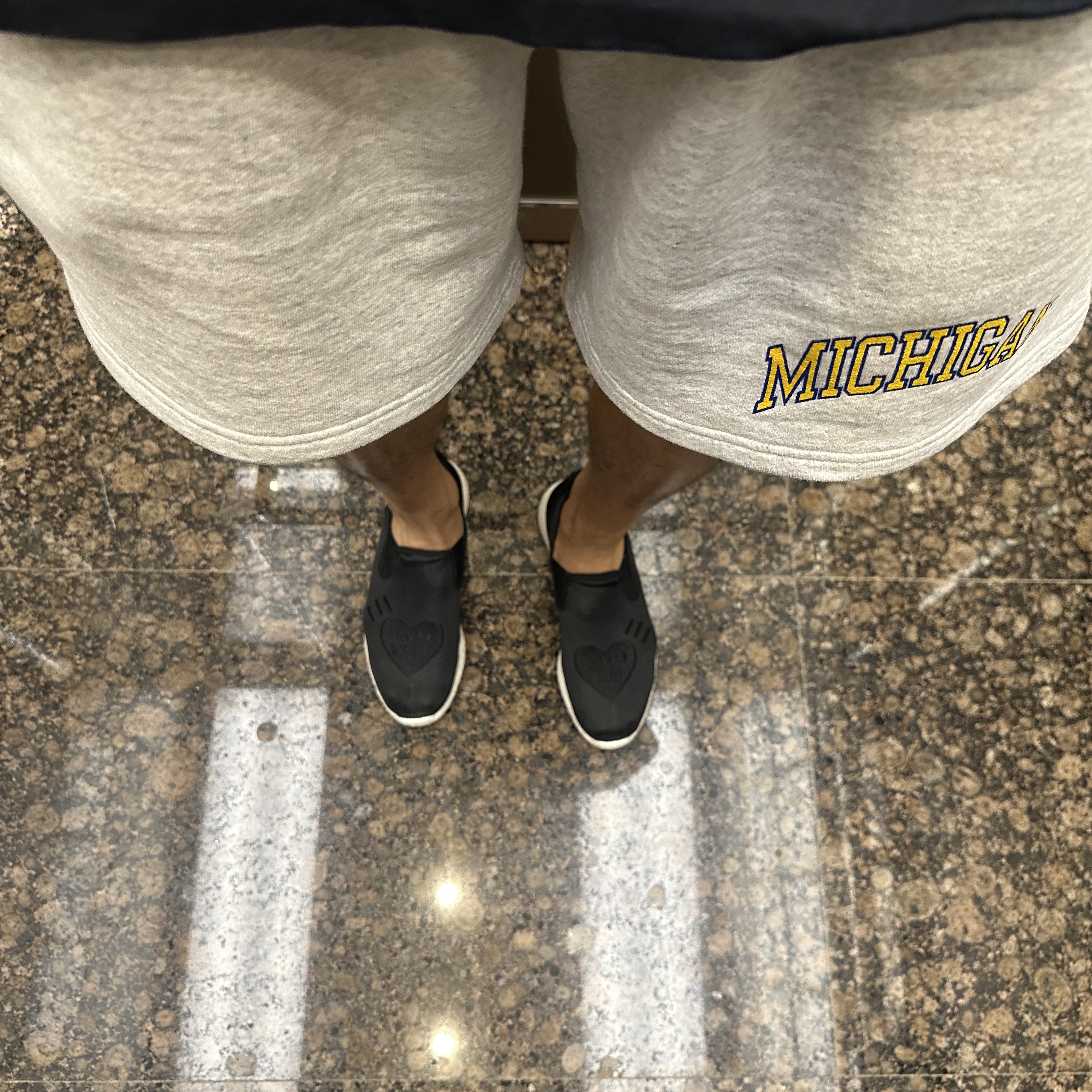 Adidas x Human Made Pure Slip-On Core Black 착용 스타일