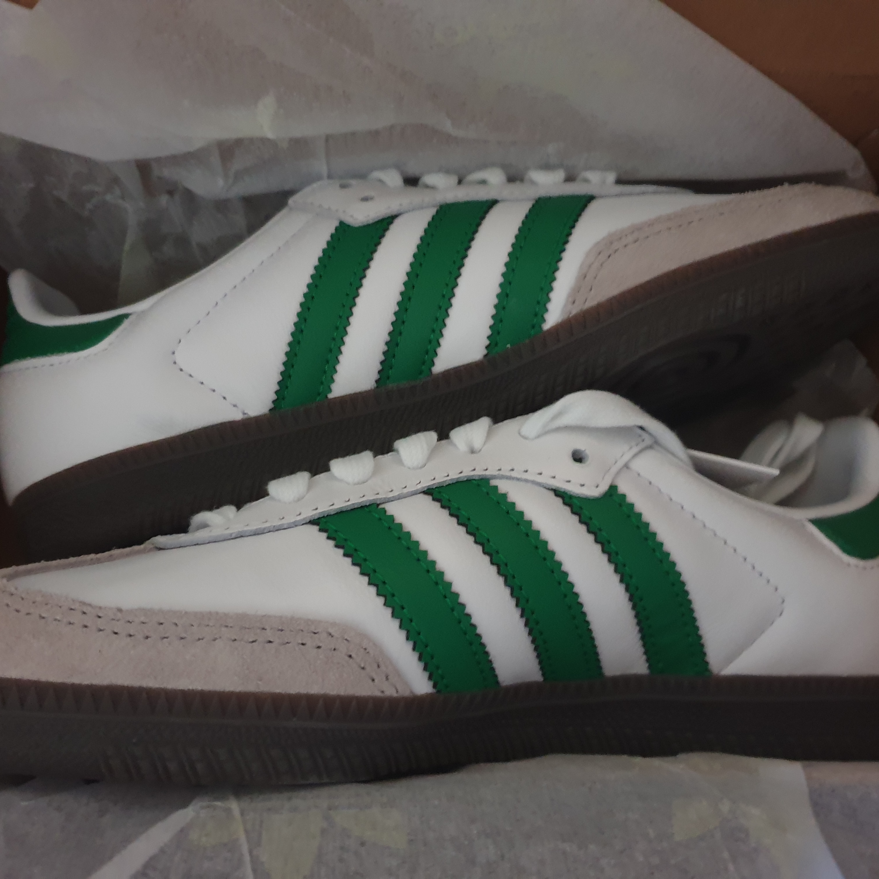 Adidas Samba OG White Green 착용 스타일