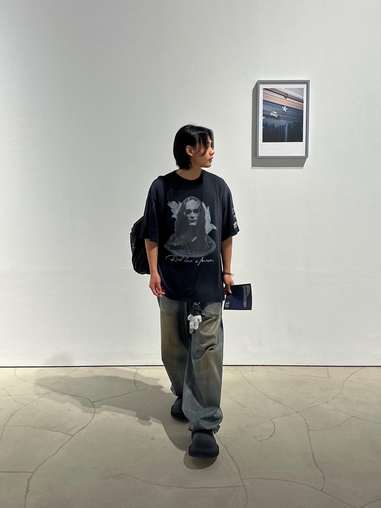 Project G/R Crow Worldtour T-Shirt Washed Black, Arc'teryx Index 15 Backpack Black 착용 스타일 - 4