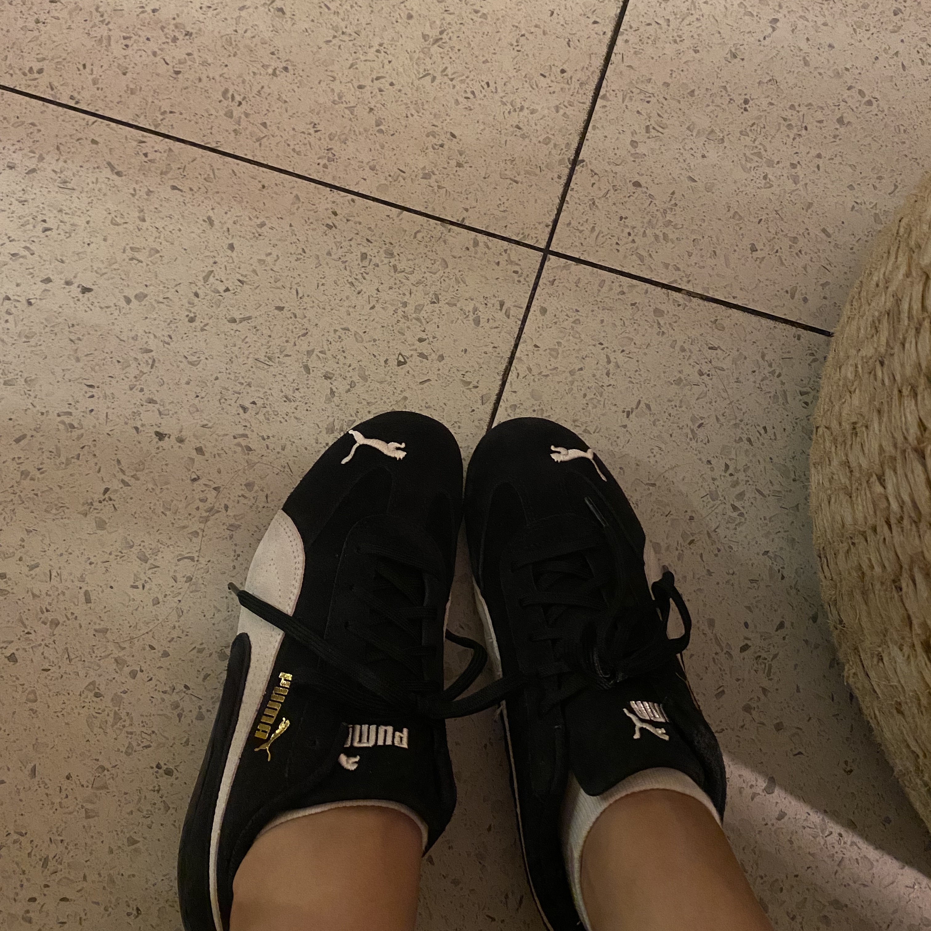 Puma Speedcat LS Black White 착용 스타일