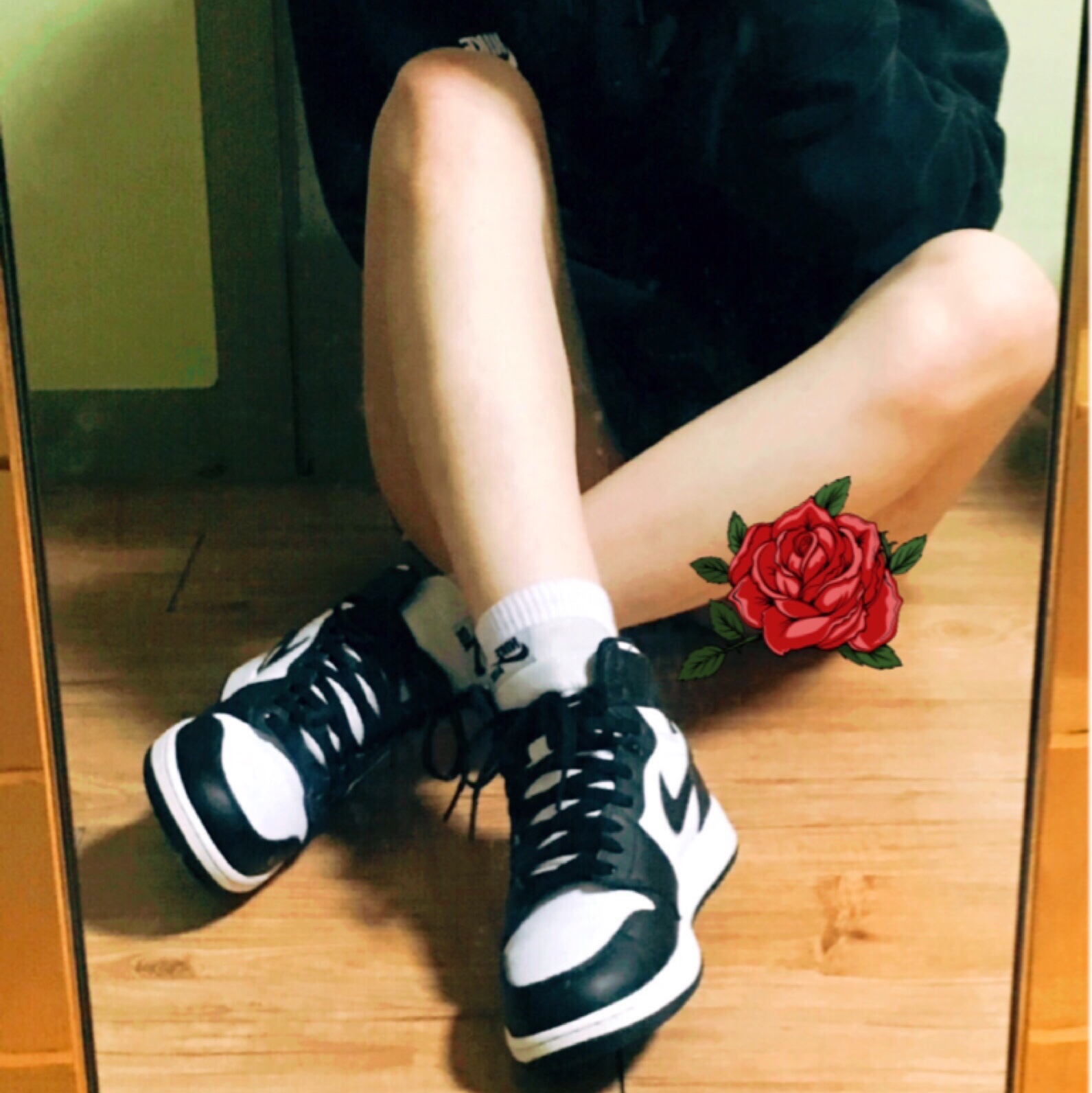 (GS) Jordan 1 Retro High OG Black White 2014 착용 스타일