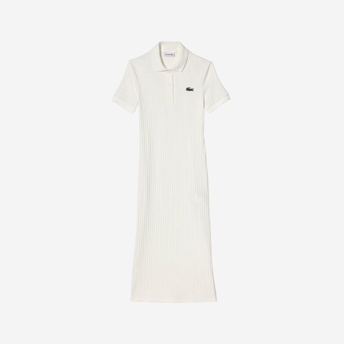 (W) Lacoste Polo Style Midi Dress White 상세 이미지 1