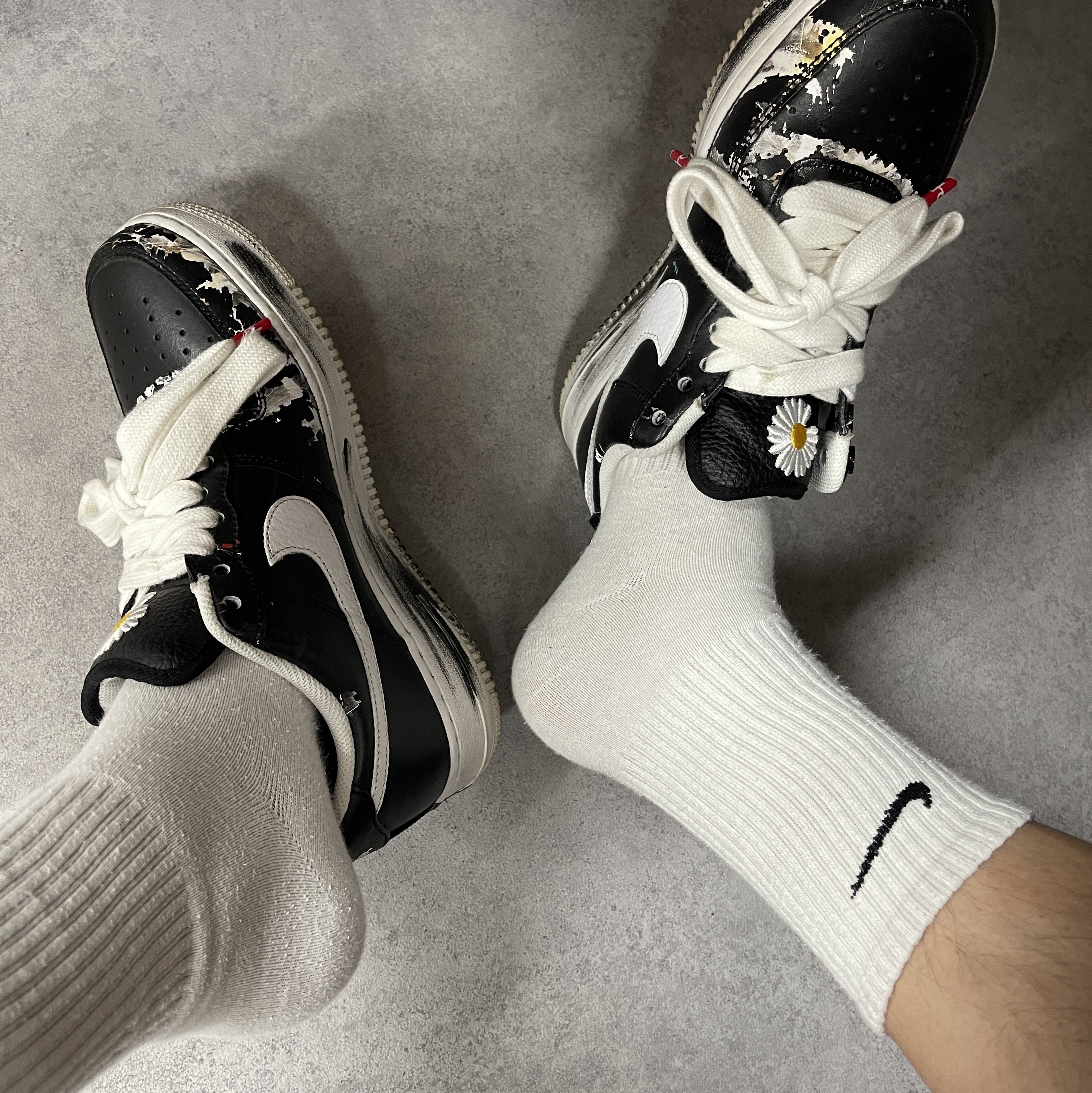 Nike x Peaceminusone Air Force 1 Low Para-Noise 착용 스타일