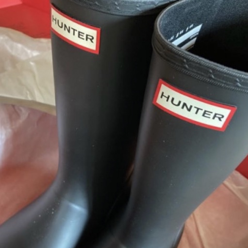 (W) Hunter Play Tall Wellington Rain Boots Arctic Moss 착용 스타일