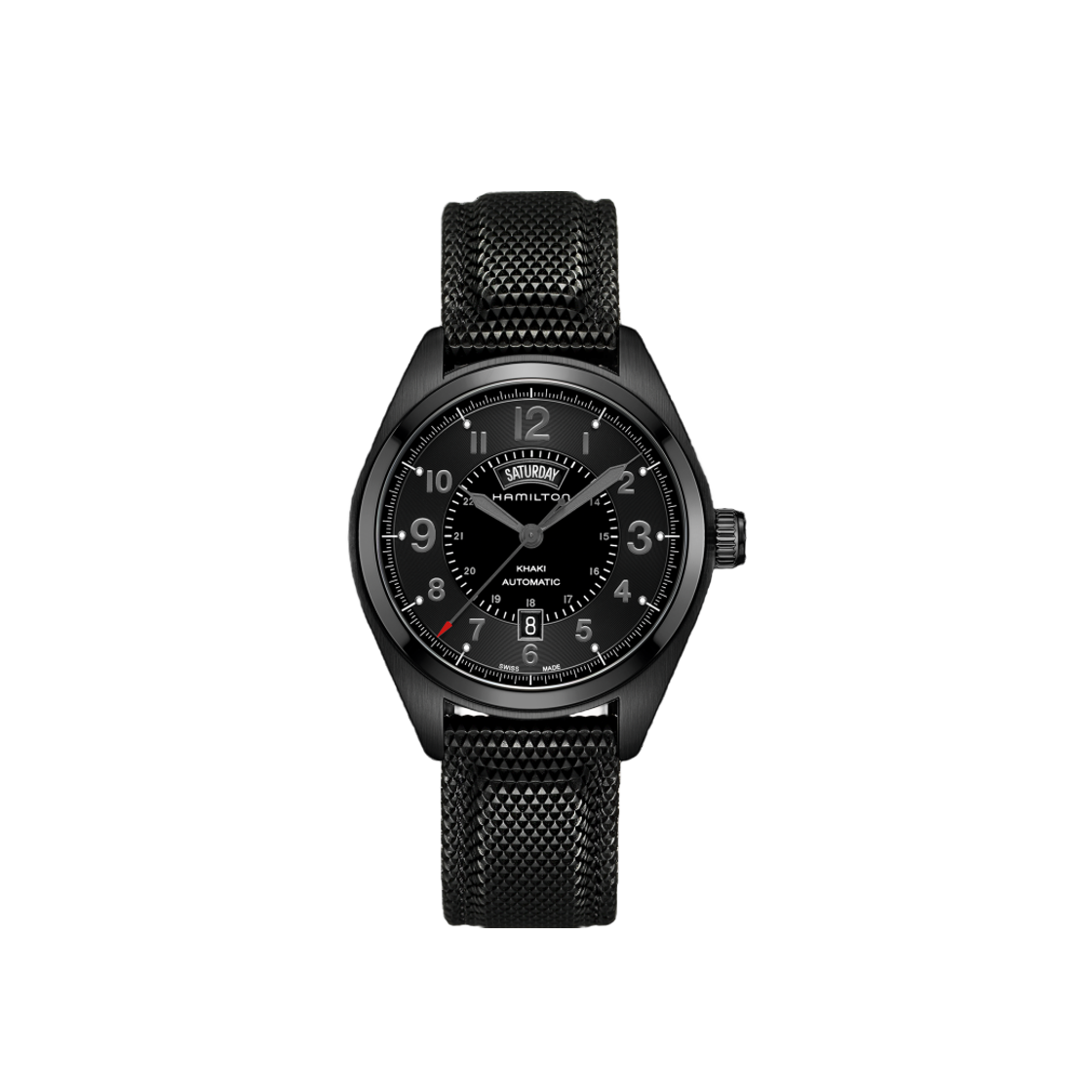 Hamilton Khaki Field Day Date Auto 42mm Pin Buckle Black 상세 이미지 1