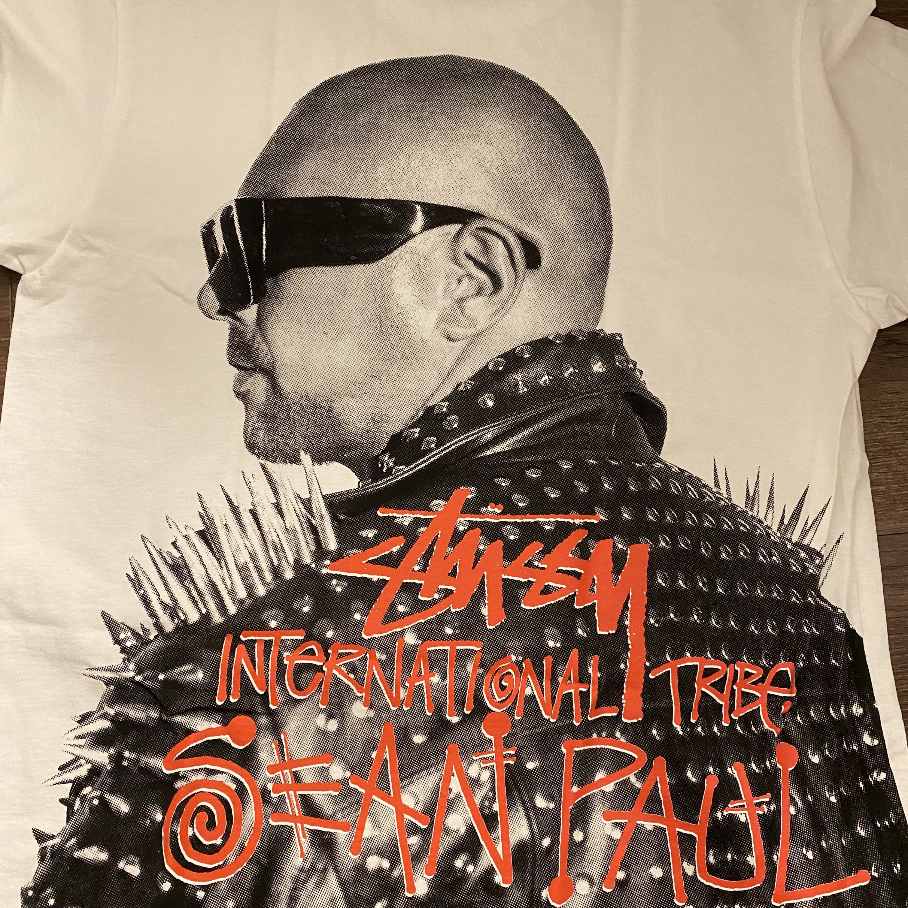Stussy x Sean Paul T-Shirt White 착용 스타일