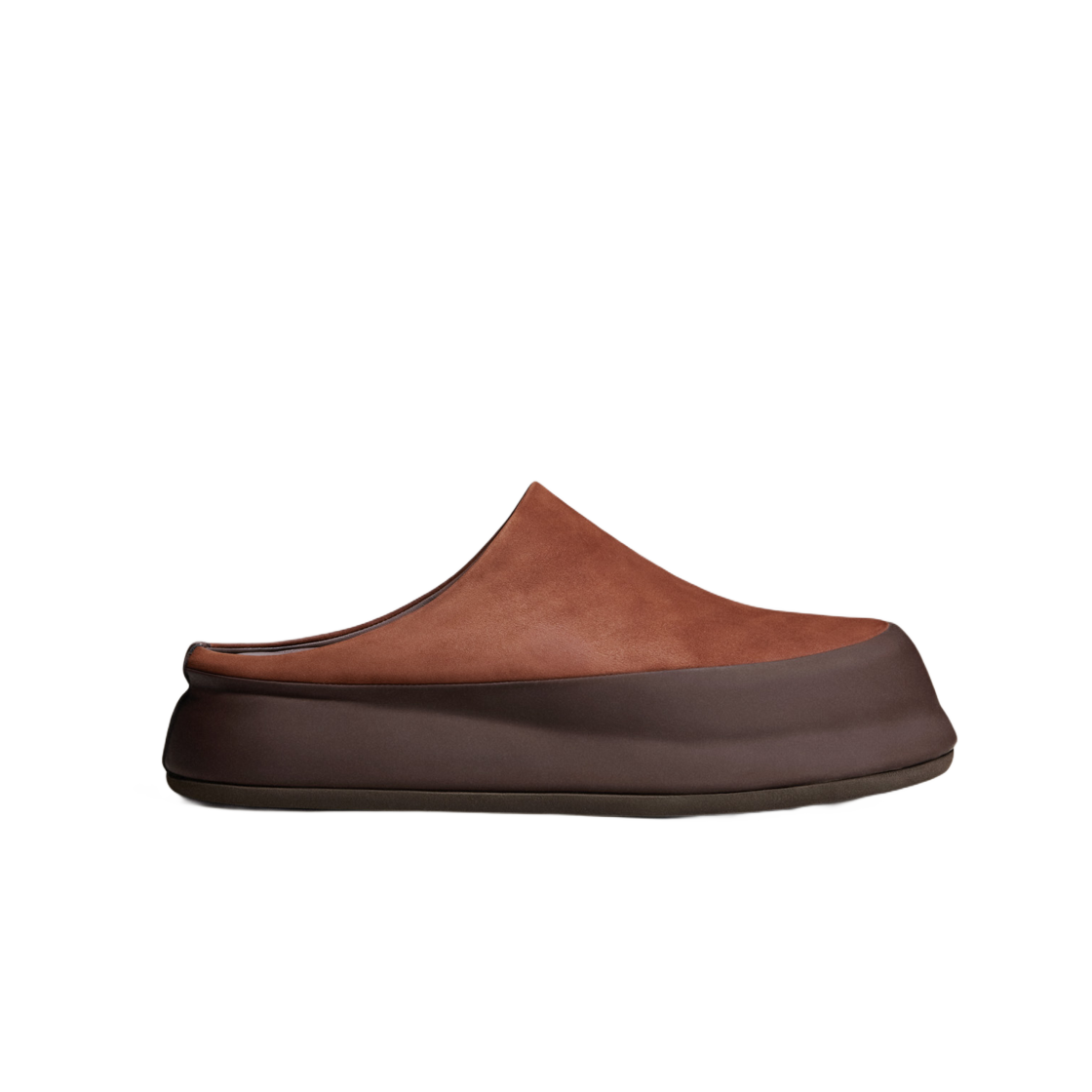 235FO073-4007-880 Jacquemus Les Mules Goia Two-Tone Mules Dark Brown