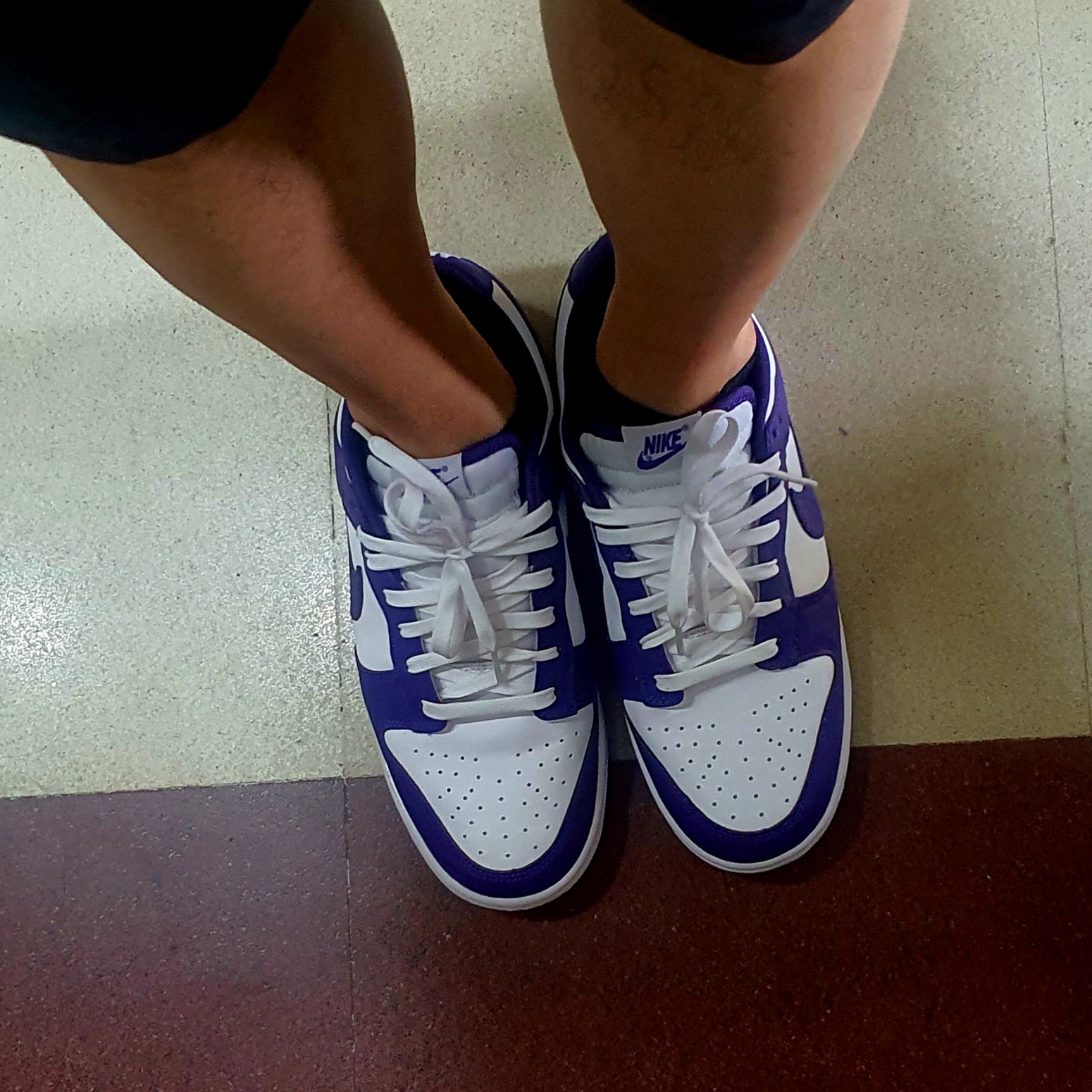 Nike Dunk Low Retro Championship Court Purple 착용 스타일