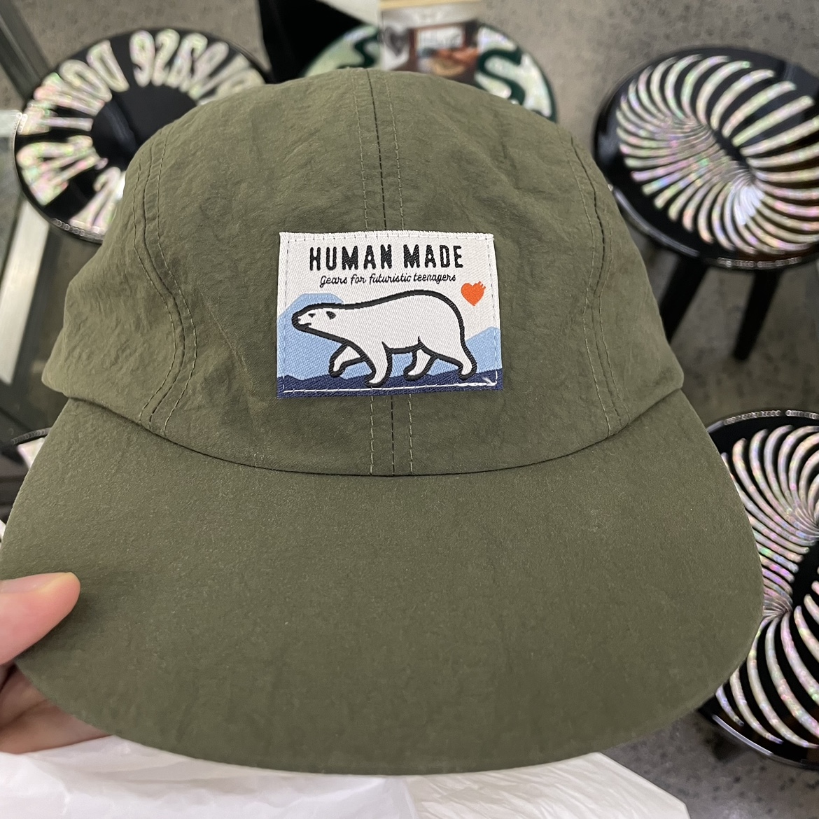 Human Made Camping Cap Olive Drab 착용 스타일