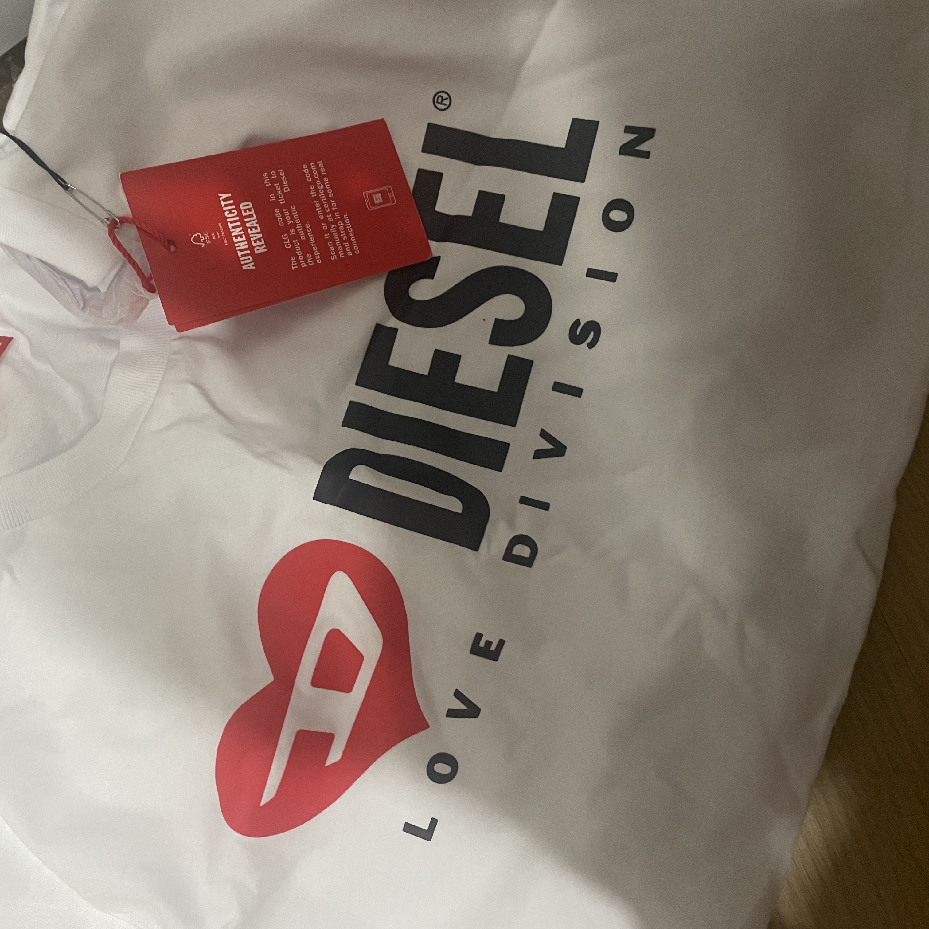 Diesel T-Diegor-Div T-Shirt White 착용 스타일
