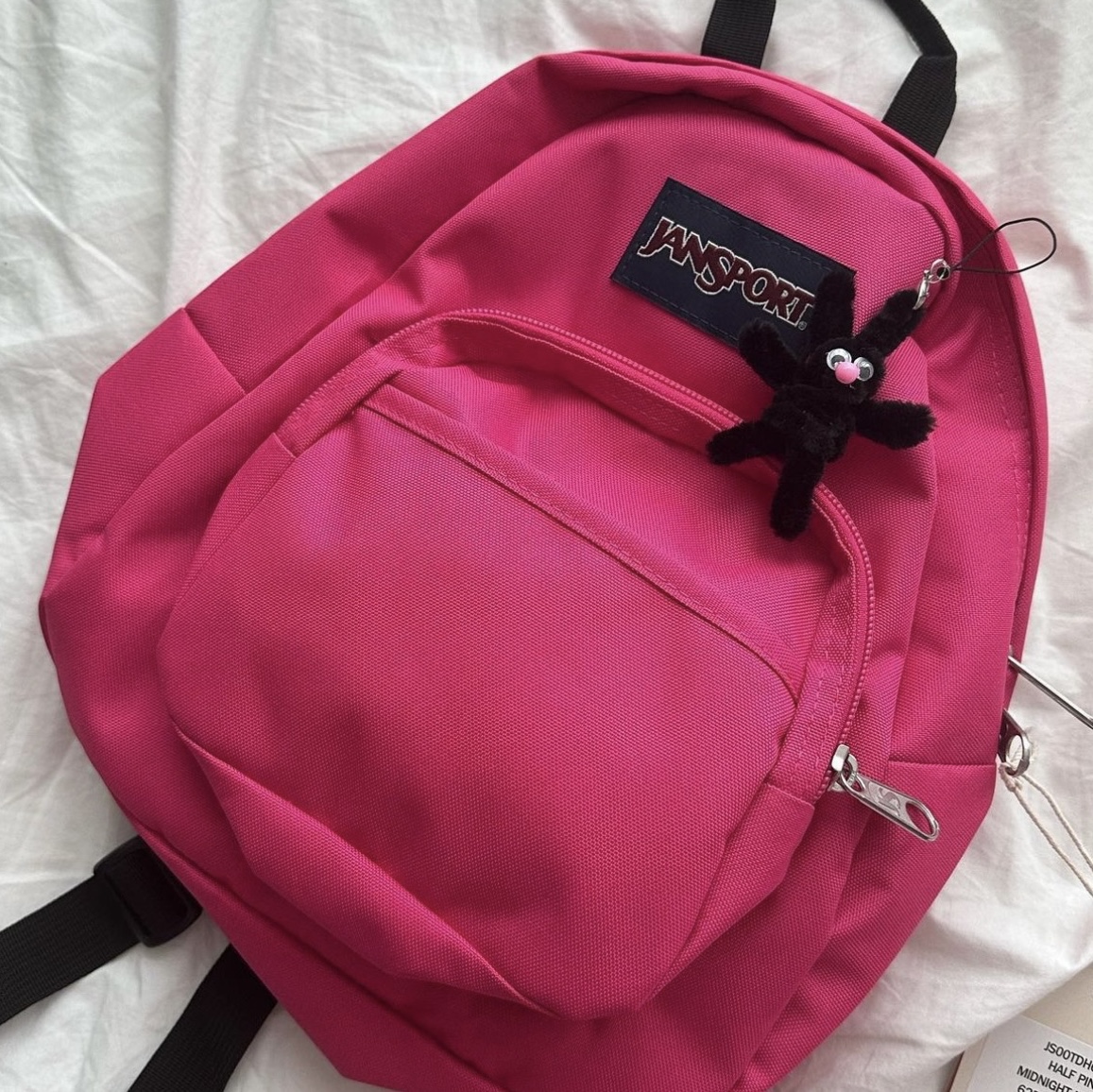 Jansport Half Pint Mini Backpack Midnight Magenta 착용 스타일