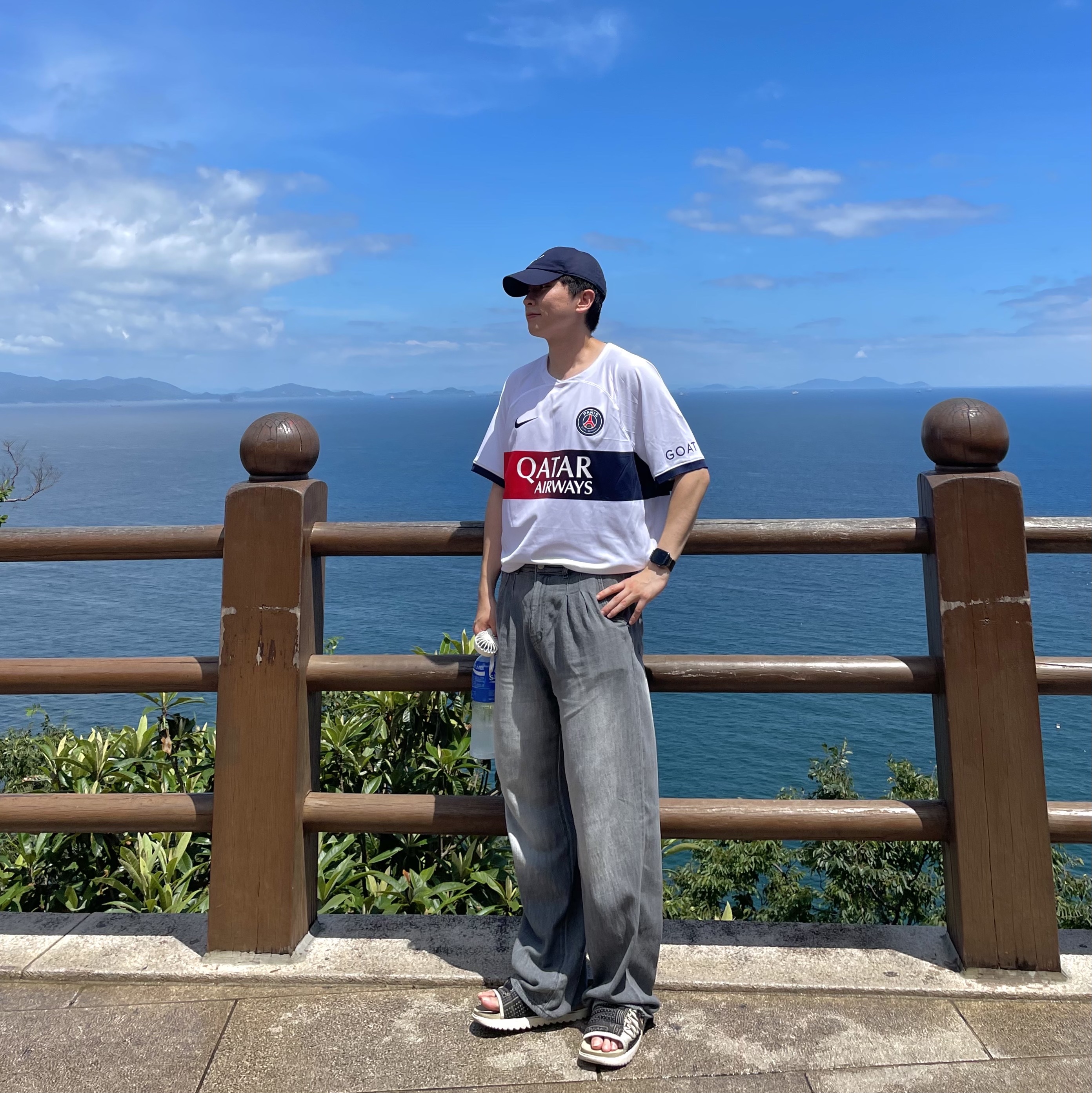 Nike Paris Saint-Germain 2023/24 Dri-Fit Stadium Away Jersey White Midnight Navy (Non Marking Ver.) 착용 스타일 - 2