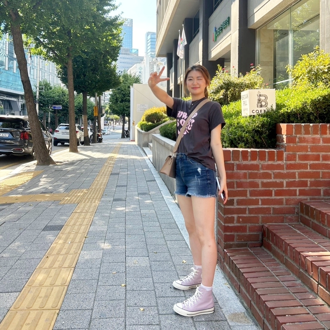 Converse Chuck 70 High Moonstone Violet 착용 스타일 - 1