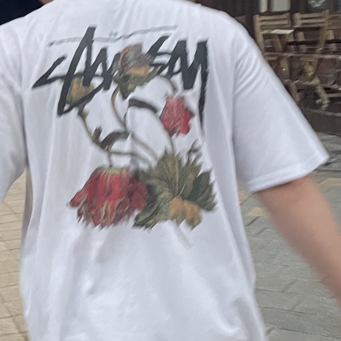Stussy Withered Flower T-Shirt White 착용 스타일