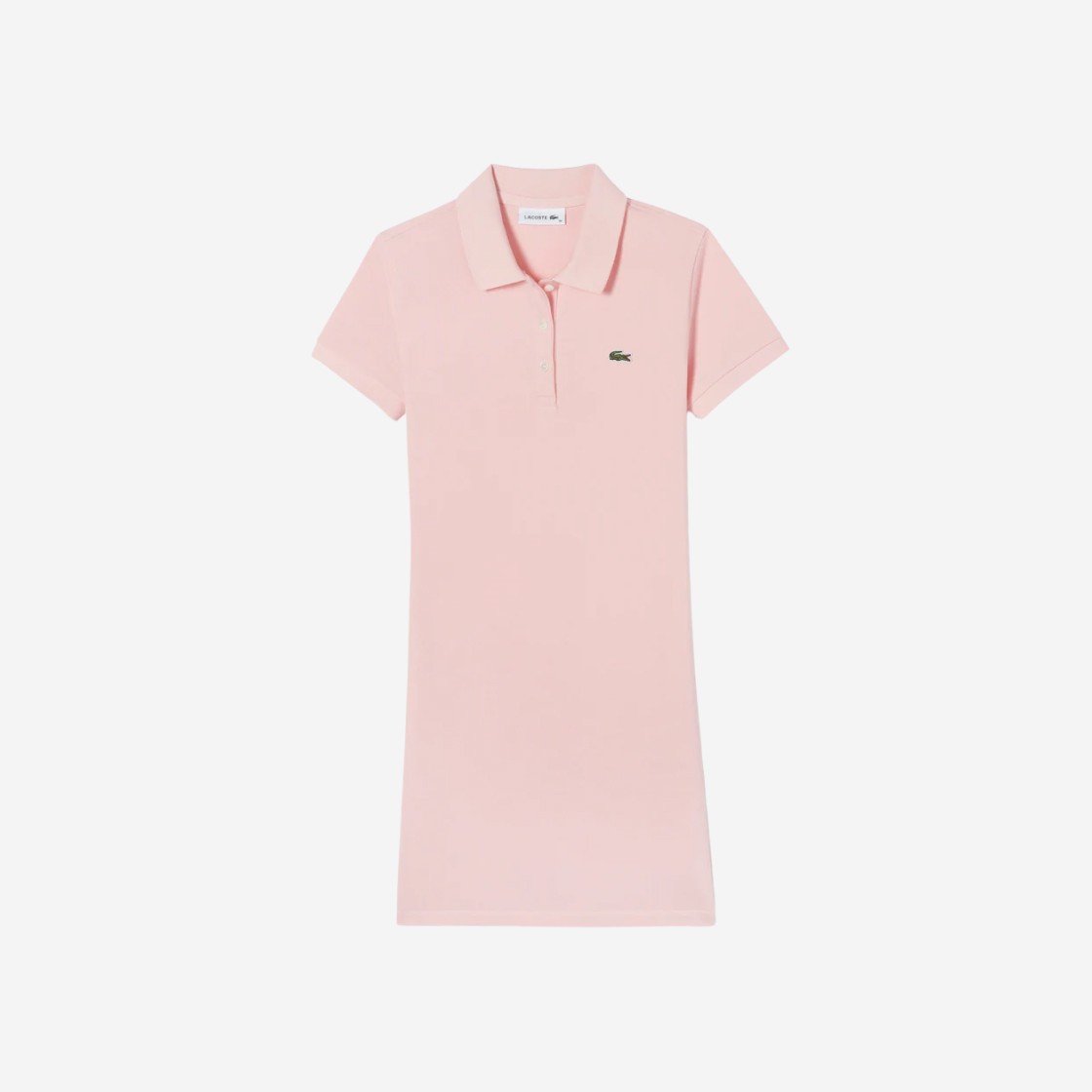 (W) Lacoste Ultra Slim Polo Shirt Dress Pink 상세 이미지 1