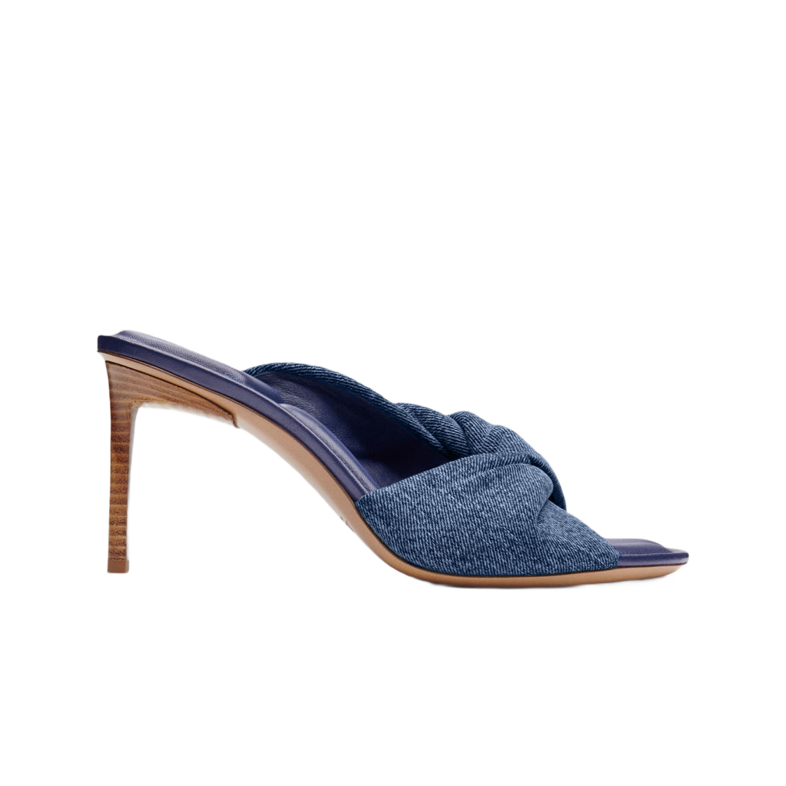 (W) 자크뮈스 레 뮬 바그누 트위스트 뮬 블루((W) Jacquemus Les Mules Bagnu Twist Mules Blue) - 1