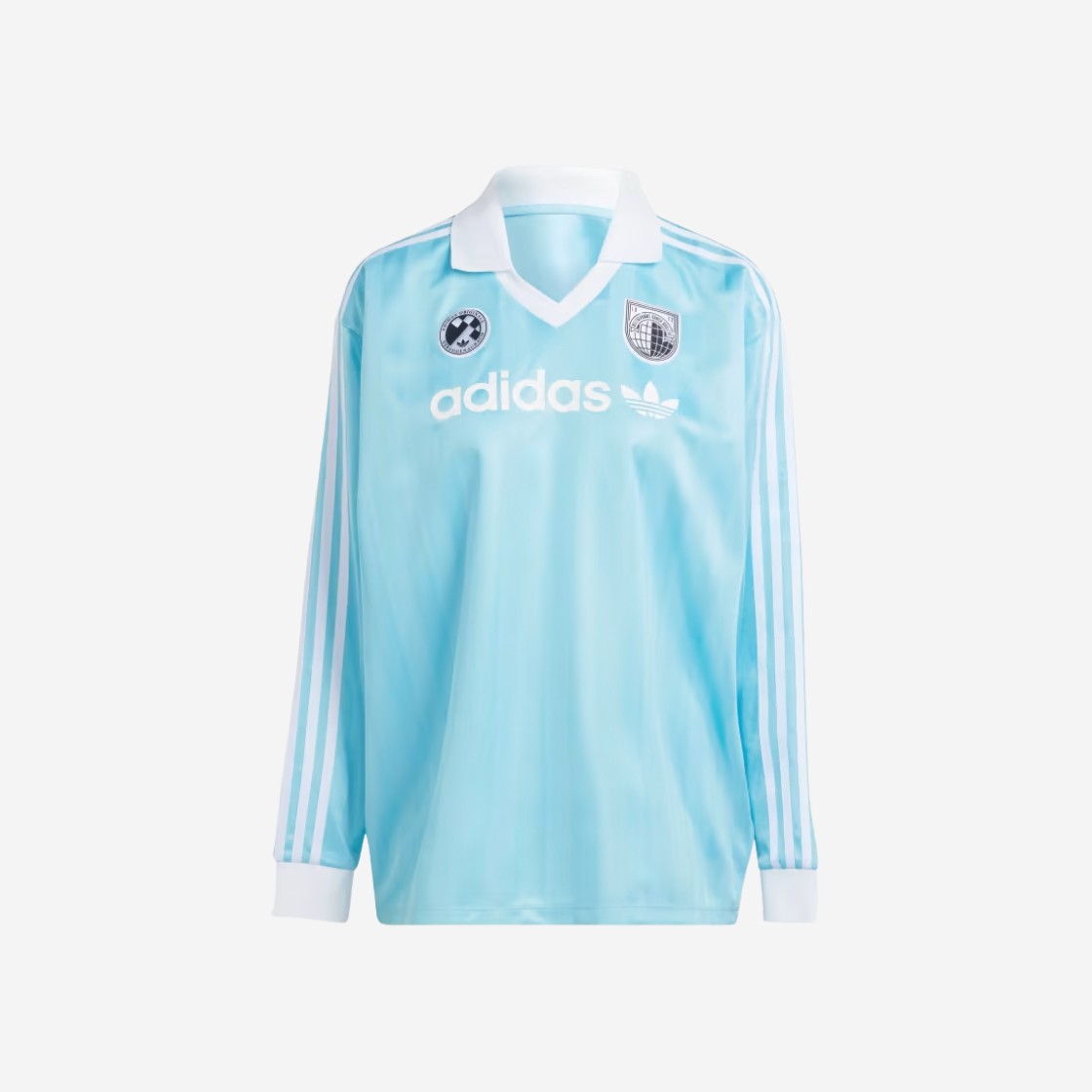 (W) Adidas Football Long Sleeve T-Shirt Light Aqua - US Sizing 상세 이미지 1