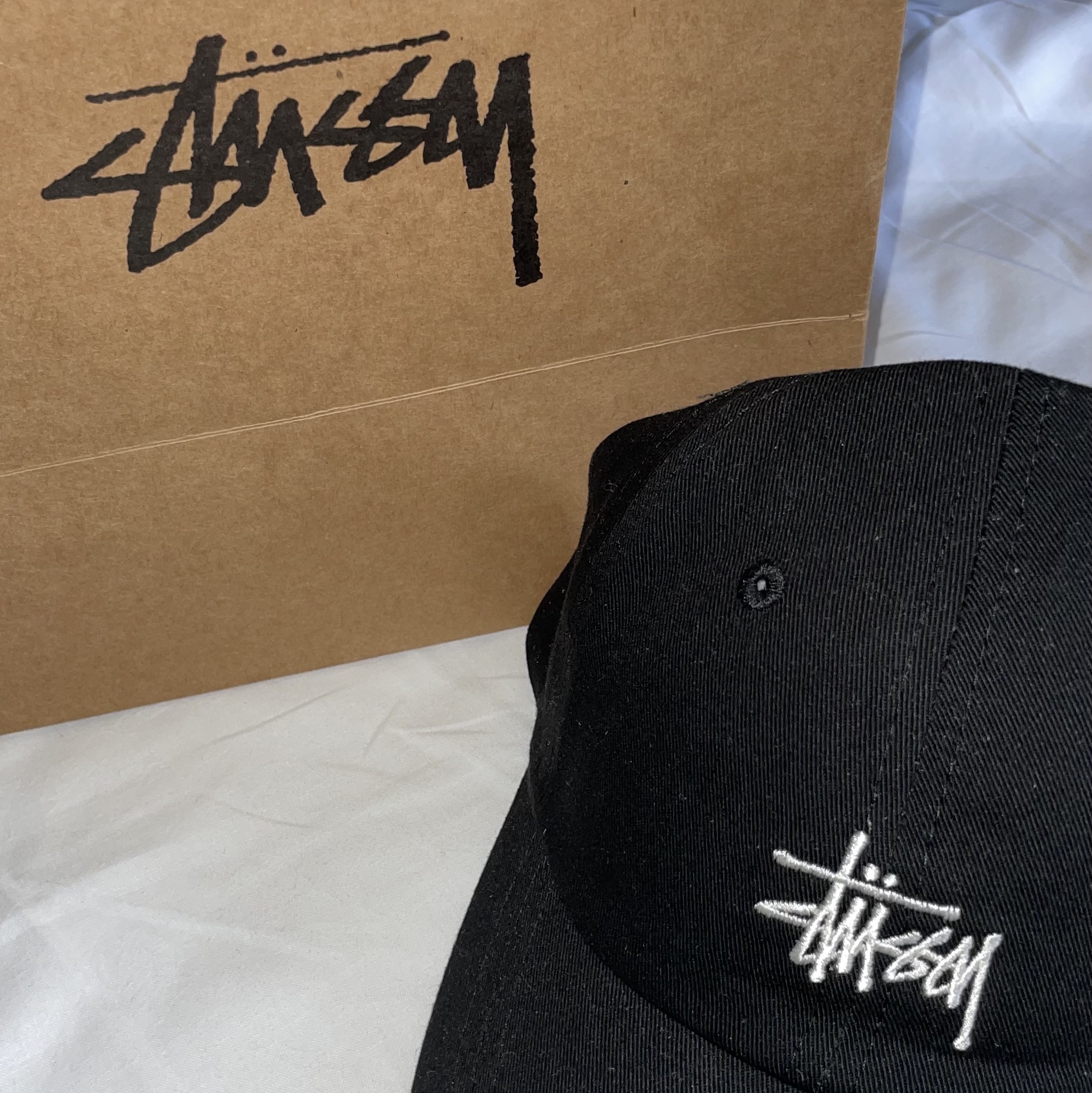 Stussy Basic Stock Low Pro Cap Black 착용 스타일