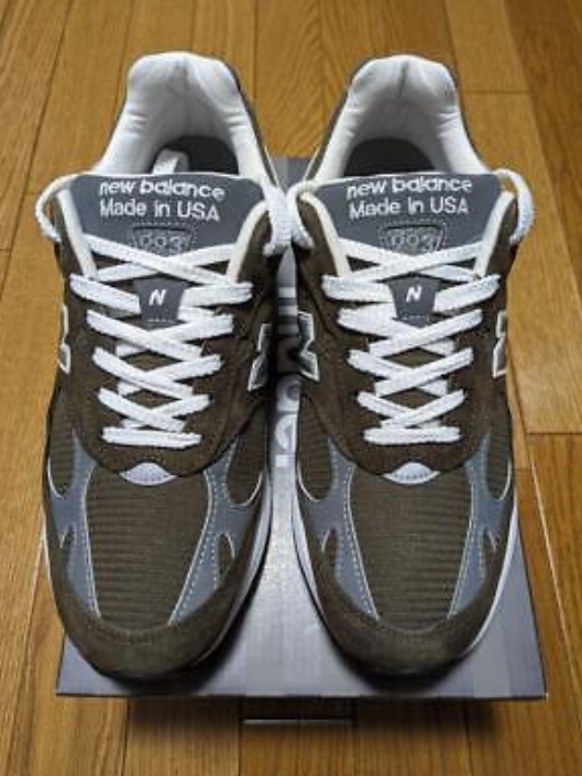 New Balance 993 Made in USA Military Green - D Standard 착용 스타일