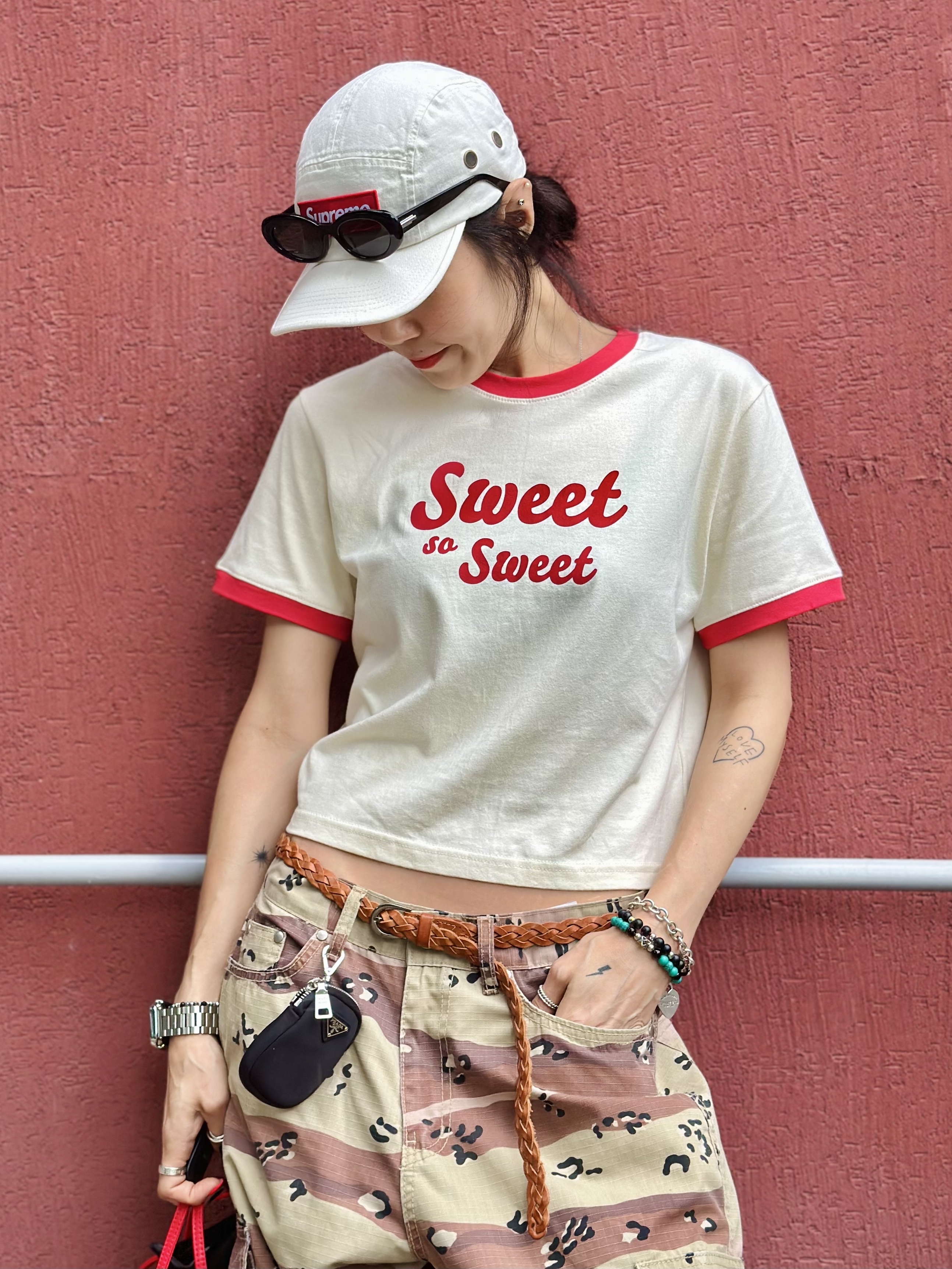 Jordan 1 Retro High OG Chicago 2022, Supreme Military Camp Cap Stone - 22SS 착용 스타일 - 4