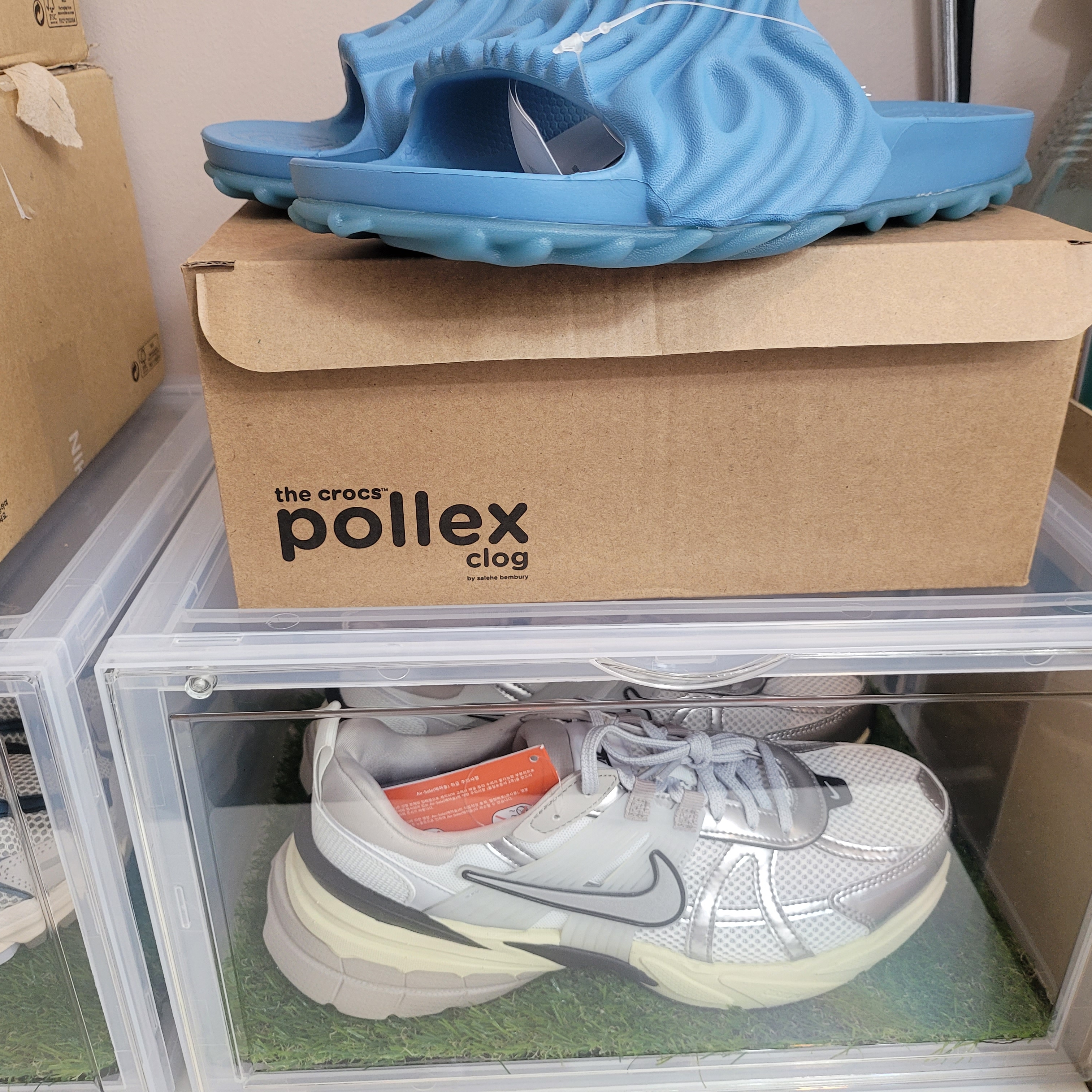 Crocs x Salehe Bembury Pollex Slide Tashmoo 착용 스타일 - 3