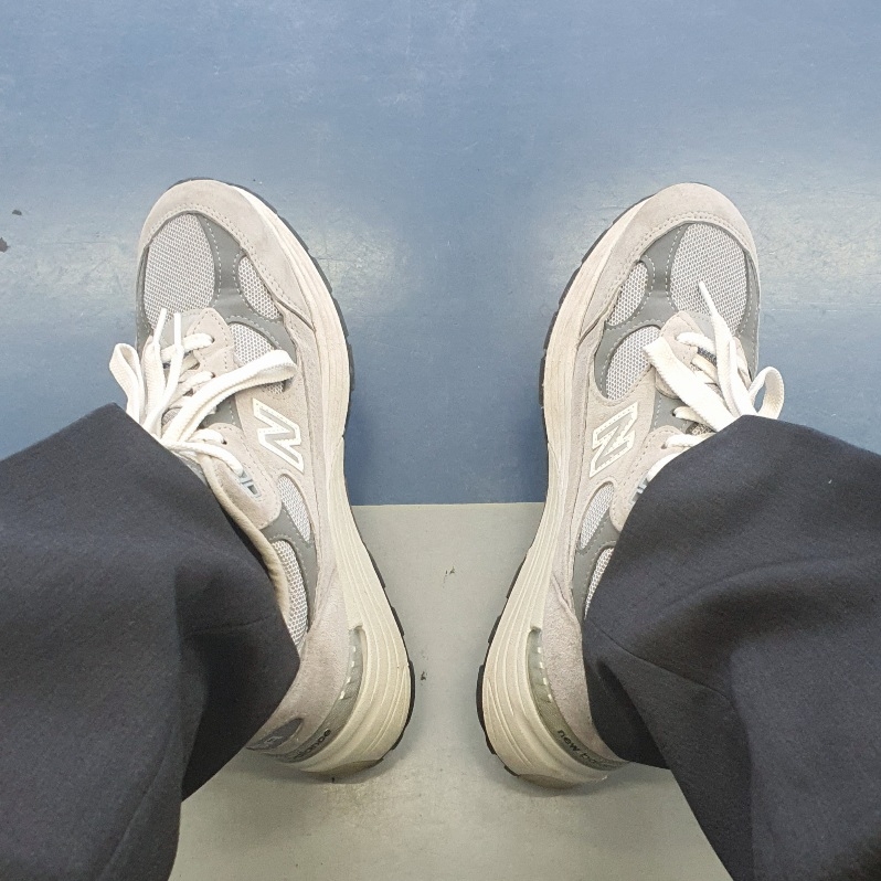 New Balance 992 Made in USA Grey - D Standard 착용 스타일