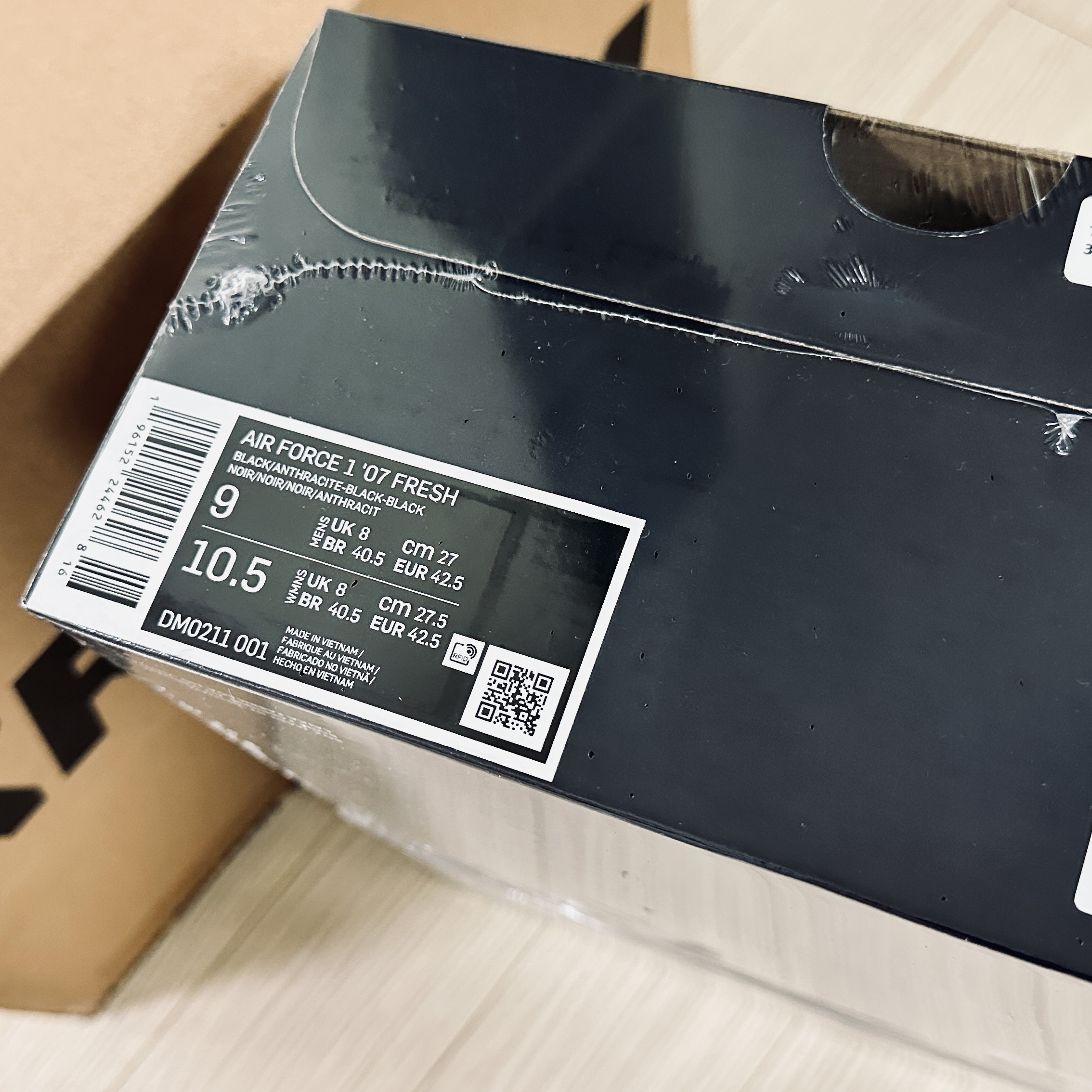 Nike Air Force 1 '07 Fresh Black 착용 스타일 - 2