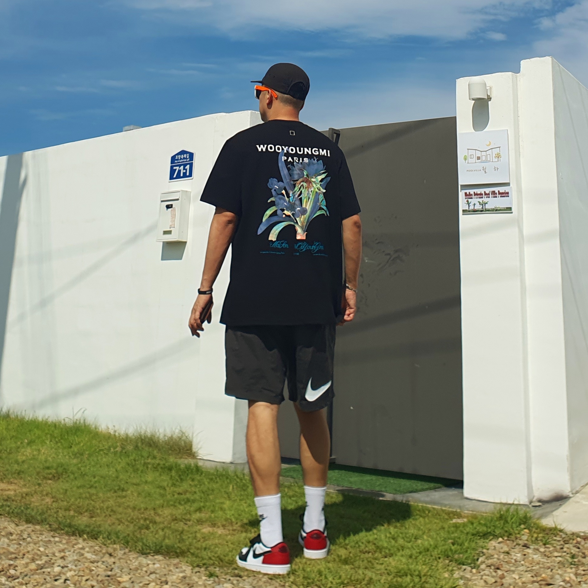 Jordan 1 Retro Low OG Black Toe, Nike x Stussy Water Shorts Off Noir 착용 스타일 - 1