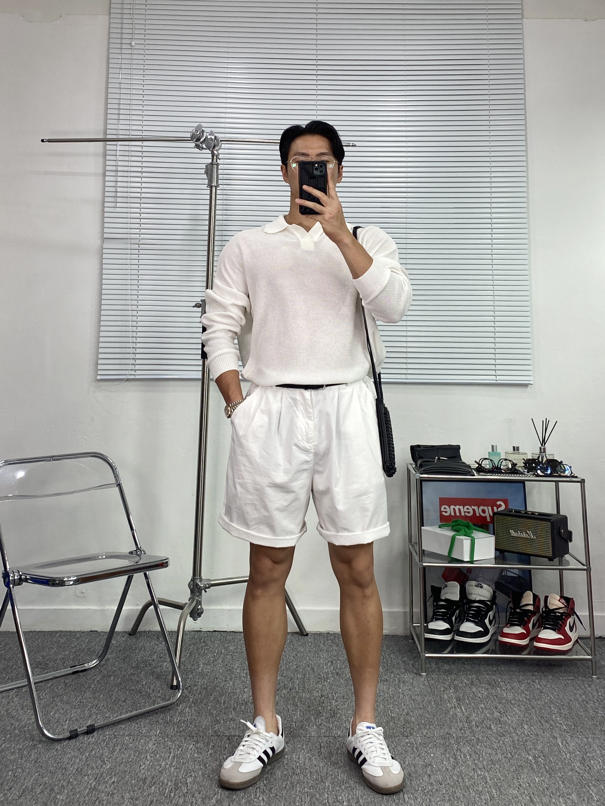 Adidas Samba OG Cloud White 착용 스타일 - 5