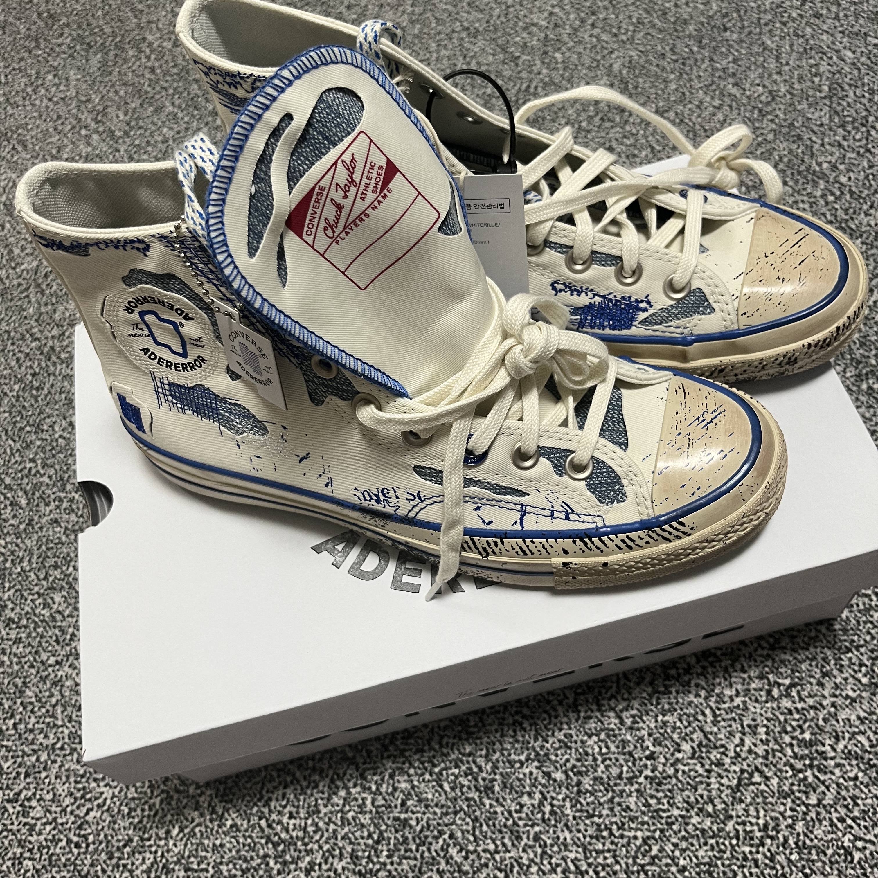 Converse x Ader Error Chuck 70 High White 착용 스타일 - 3
