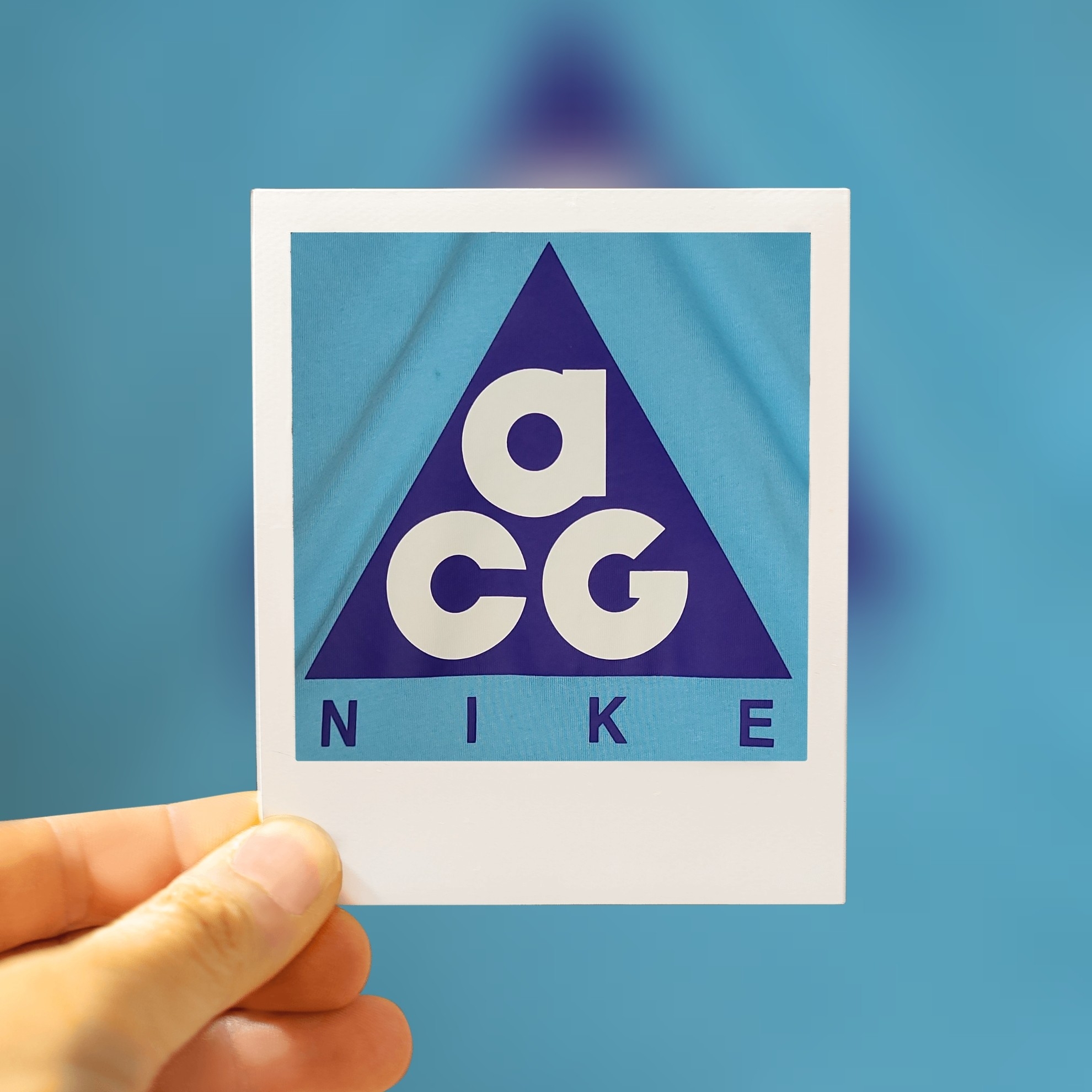 Nike ACG Giant Logo T-Shirt Blue - US/EU 착용 스타일
