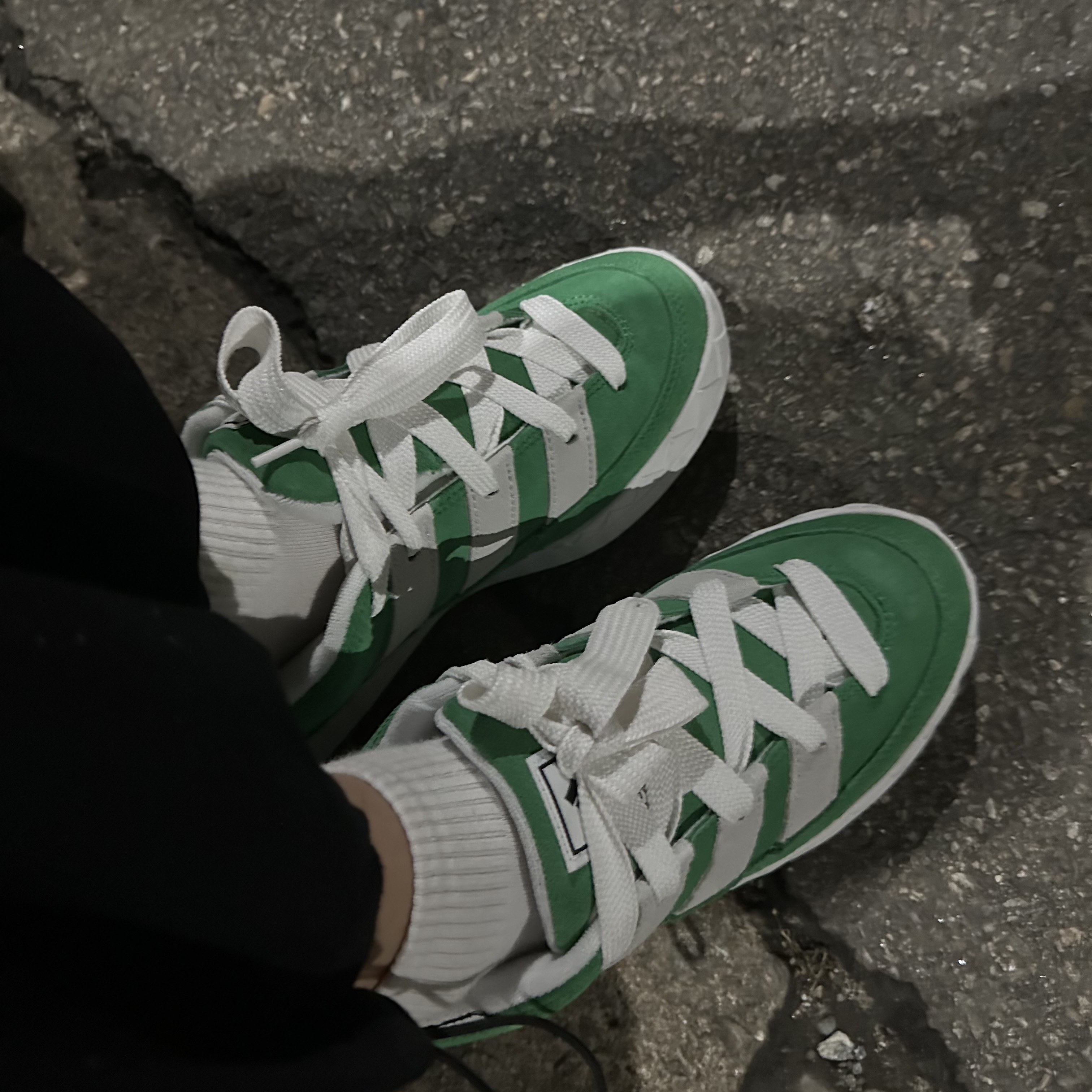 Adidas Adimatic Green 착용 스타일 - 2