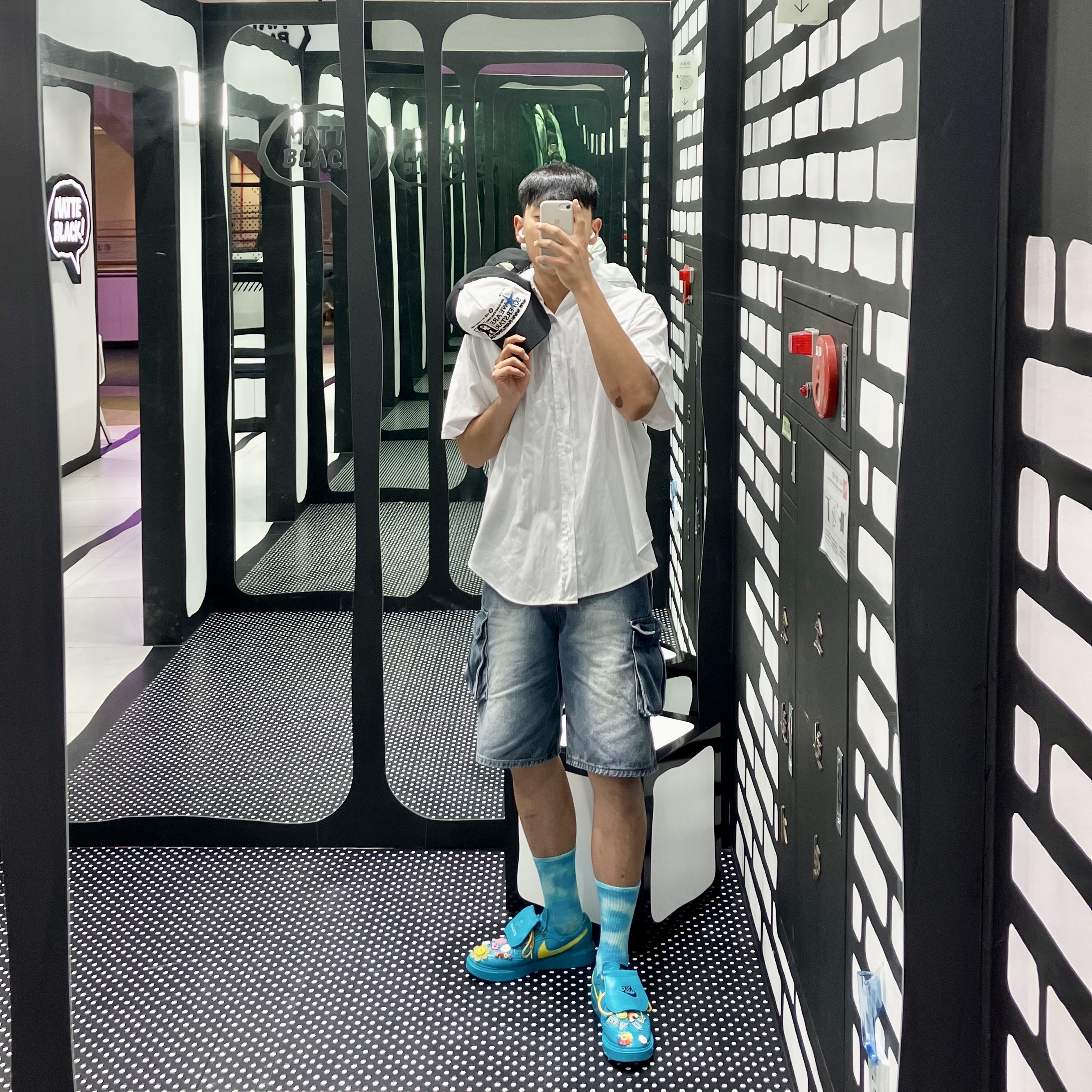 Nike x Peaceminusone Kwondo1 White 착용 스타일 - 2