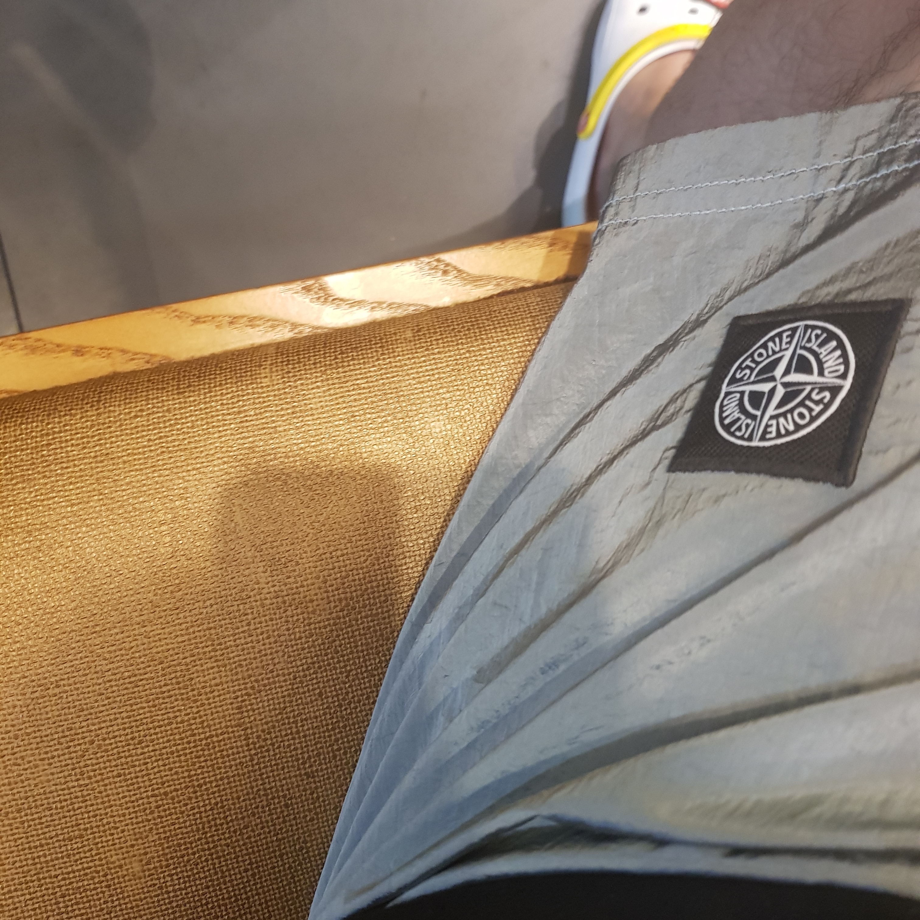 Stone Island B0943 Nylon Metal Swimming Trunk Sky Blue - 23SS 착용 스타일