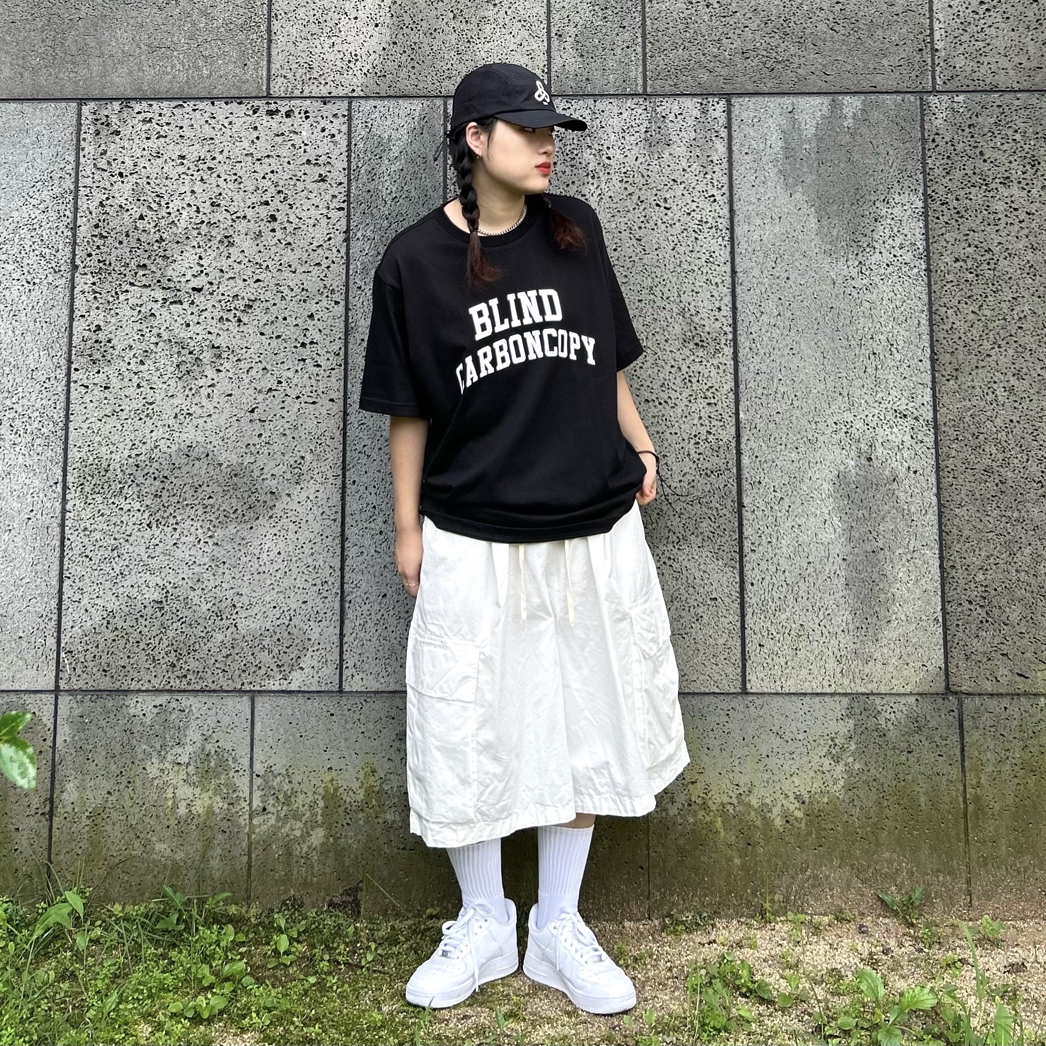 (W) Nike Air Force 1 '07 Low White 착용 스타일 - 2