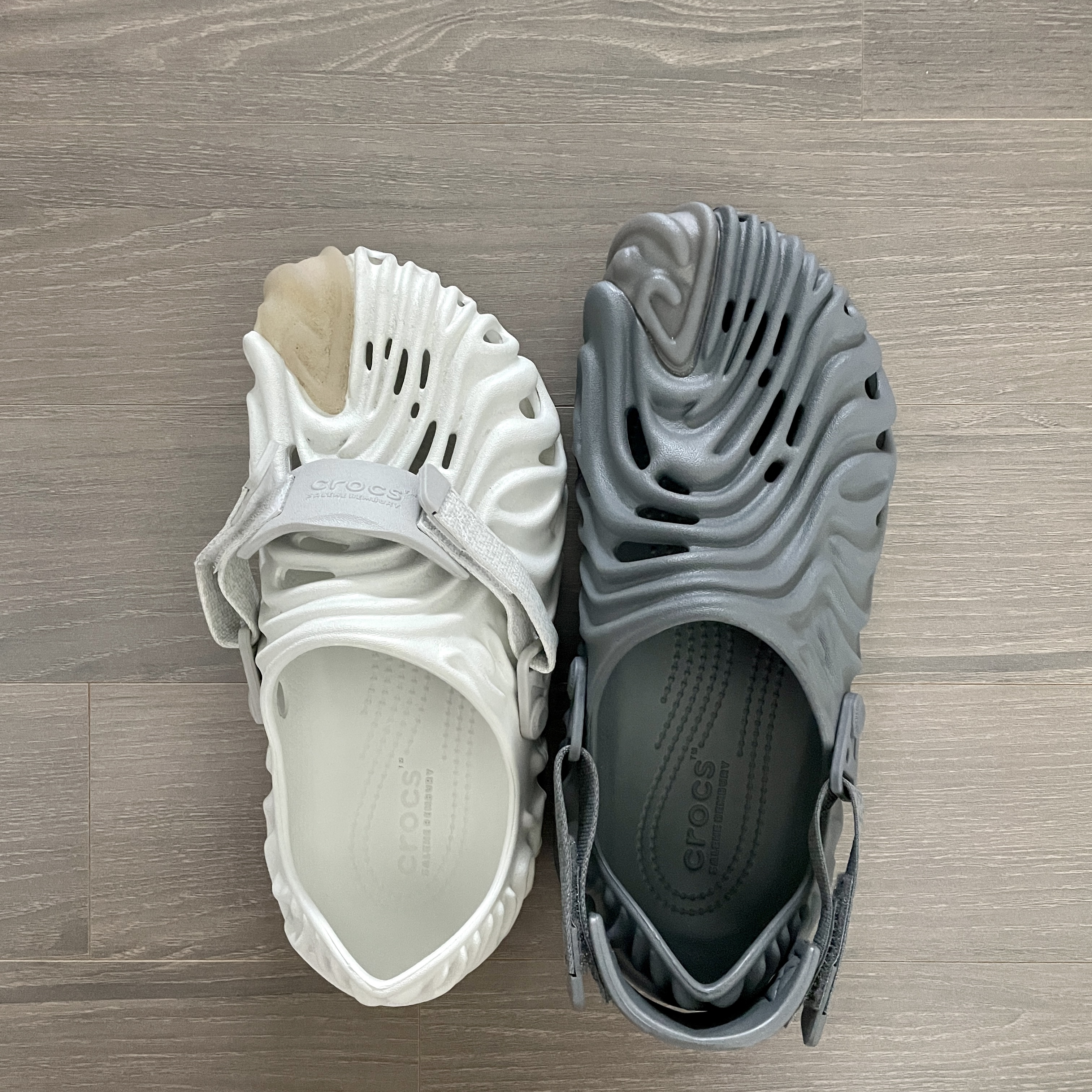 Crocs x Salehe Bembury Pollex Clog Stratus, Crocs x Salehe Bembury Pollex Clog Niagara 착용 스타일