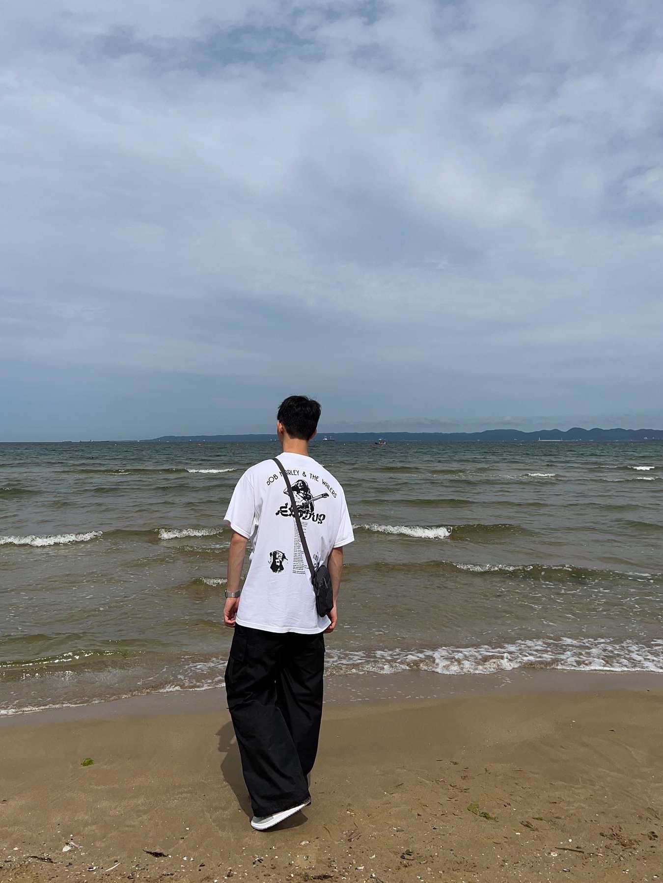 Stussy Exodus T-Shirt White, Arc'teryx Mantis 2 Waistpack Black Sapphire 착용 스타일 - 2