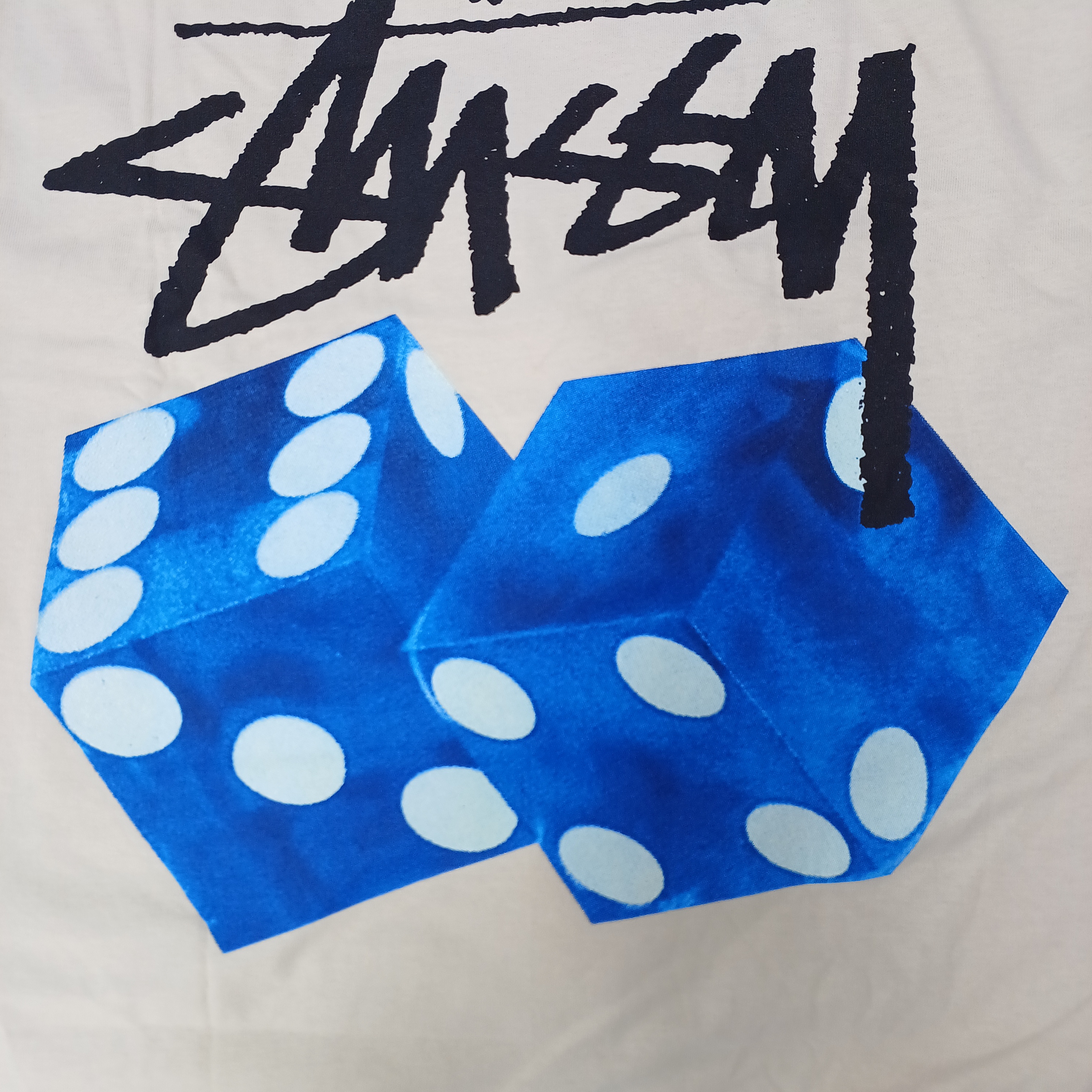 Stussy Diced Out T-Shirt Smoke 착용 스타일 - 2
