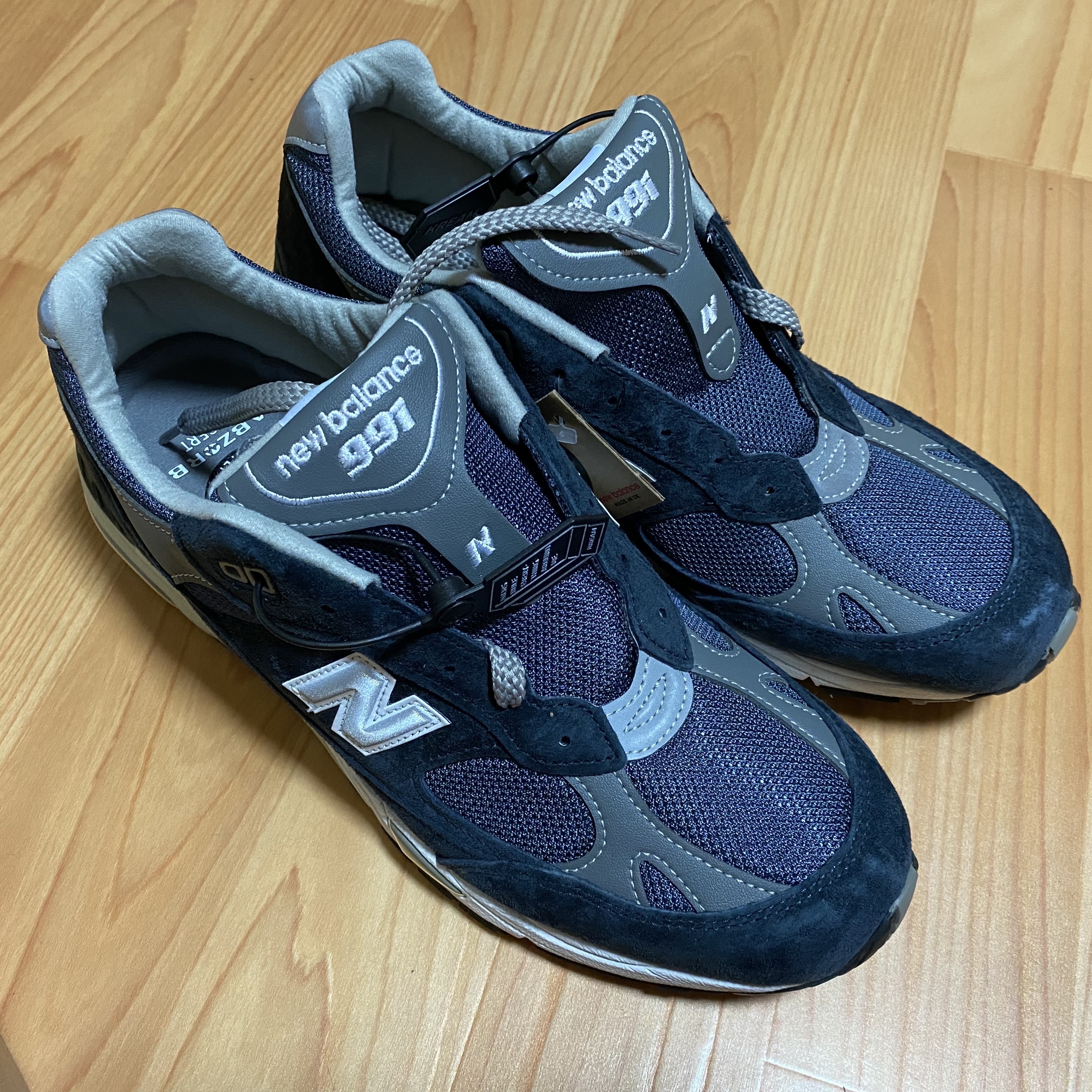 New Balance 991 Made in UK Navy 착용 스타일 - 1