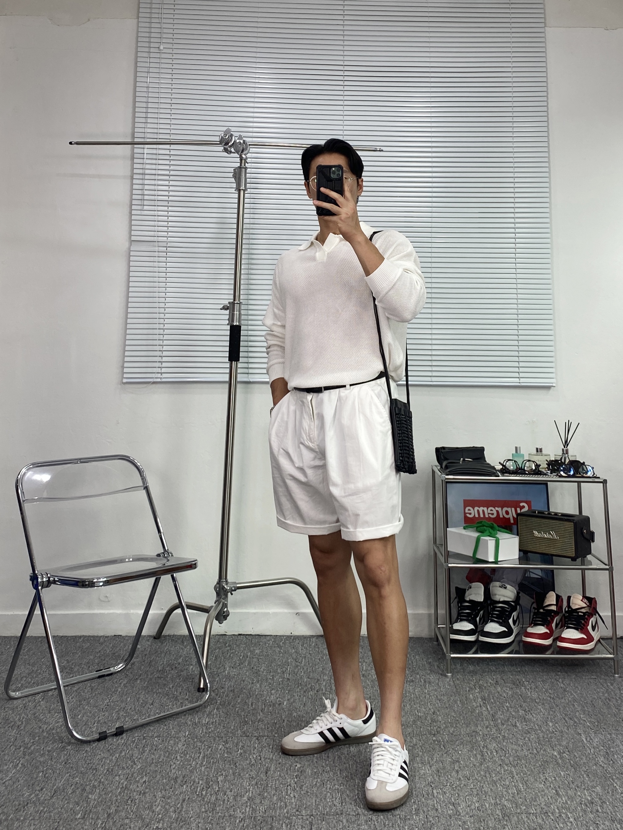 Adidas Samba OG Cloud White 착용 스타일 - 2