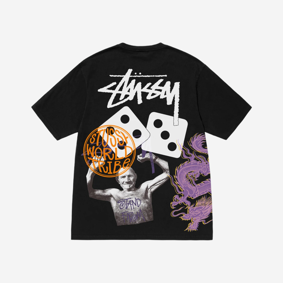 스투시 스트라이크 피그먼트 다이드 티셔츠 블랙 | Stussy | KREAM