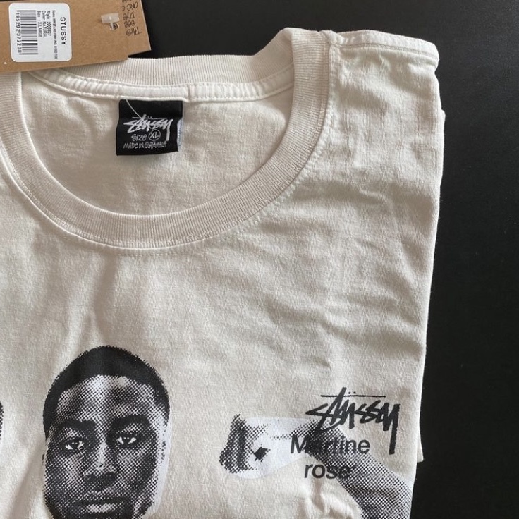 Stussy x Martine Rose Stand Firm Pigment Dyed T-Shirt Natural 착용 스타일