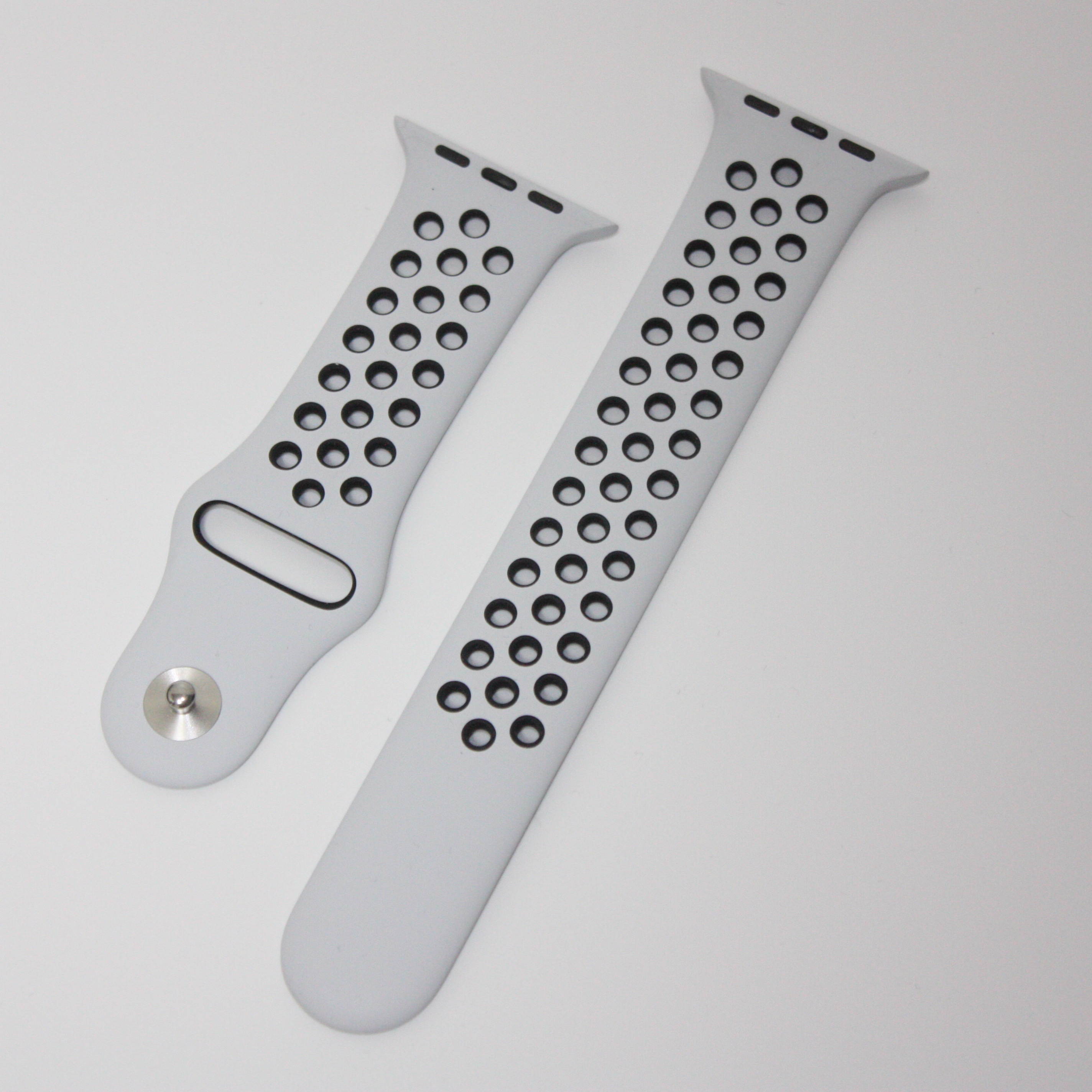 Apple Watch Nike Series 7 45mm GPS Starlight Aluminum Case with Nike Sport Band Pure Platinum Black (Korean Ver.) 착용 스타일 - 4