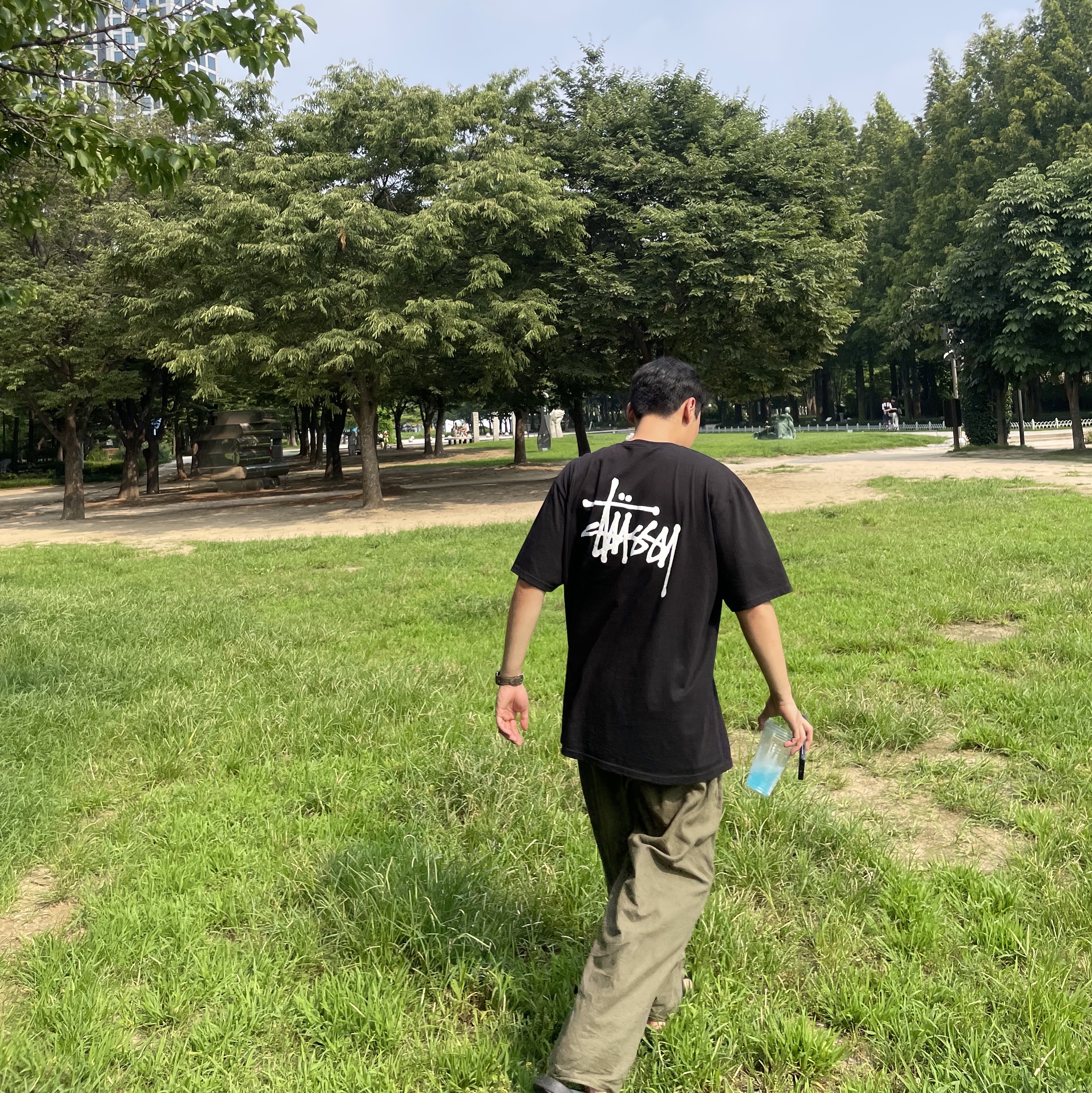 Stussy Basic Stussy T-Shirt Black 2023 착용 스타일