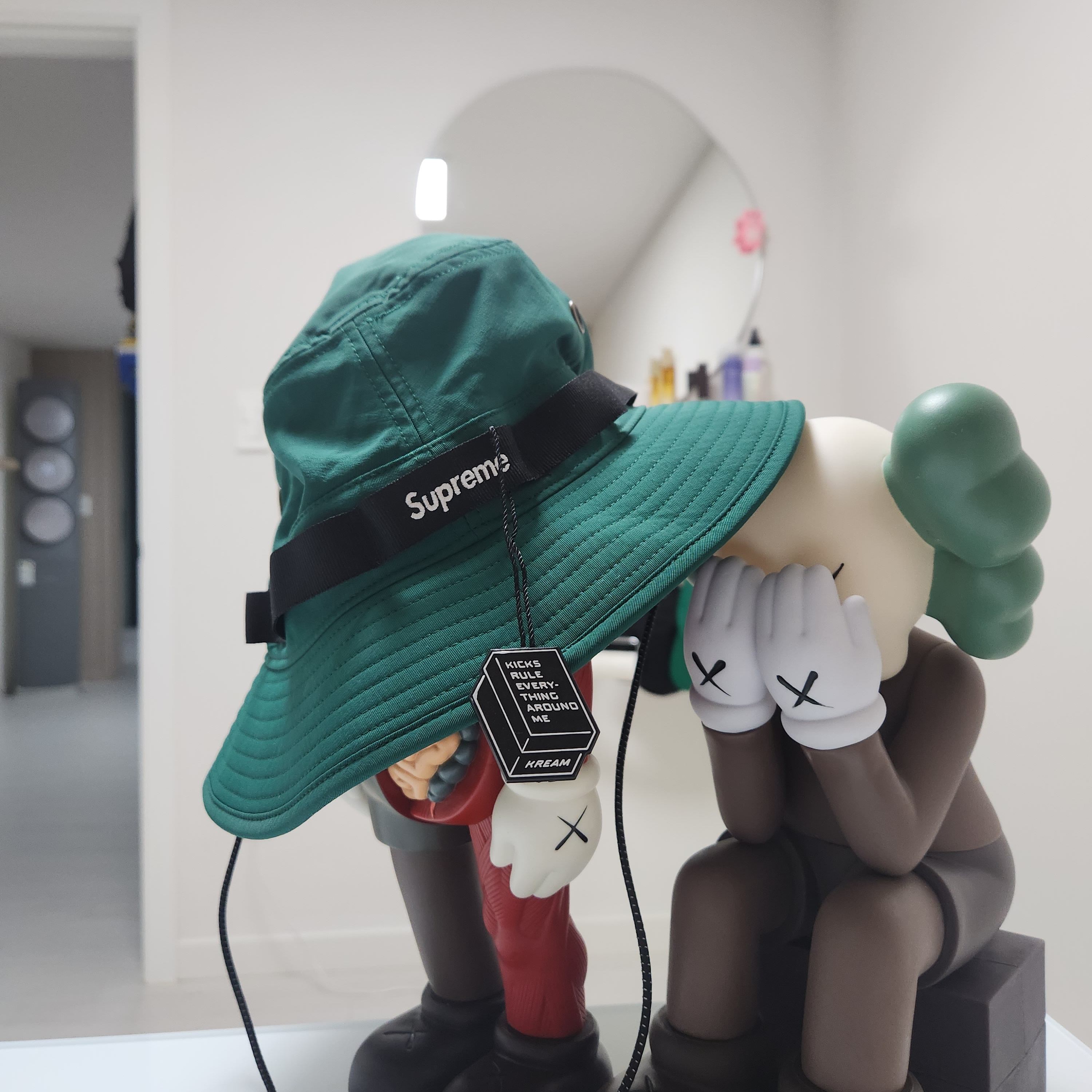 Supreme x The North Face Trekking Crusher Dark Green - 22SS 착용 스타일 - 1