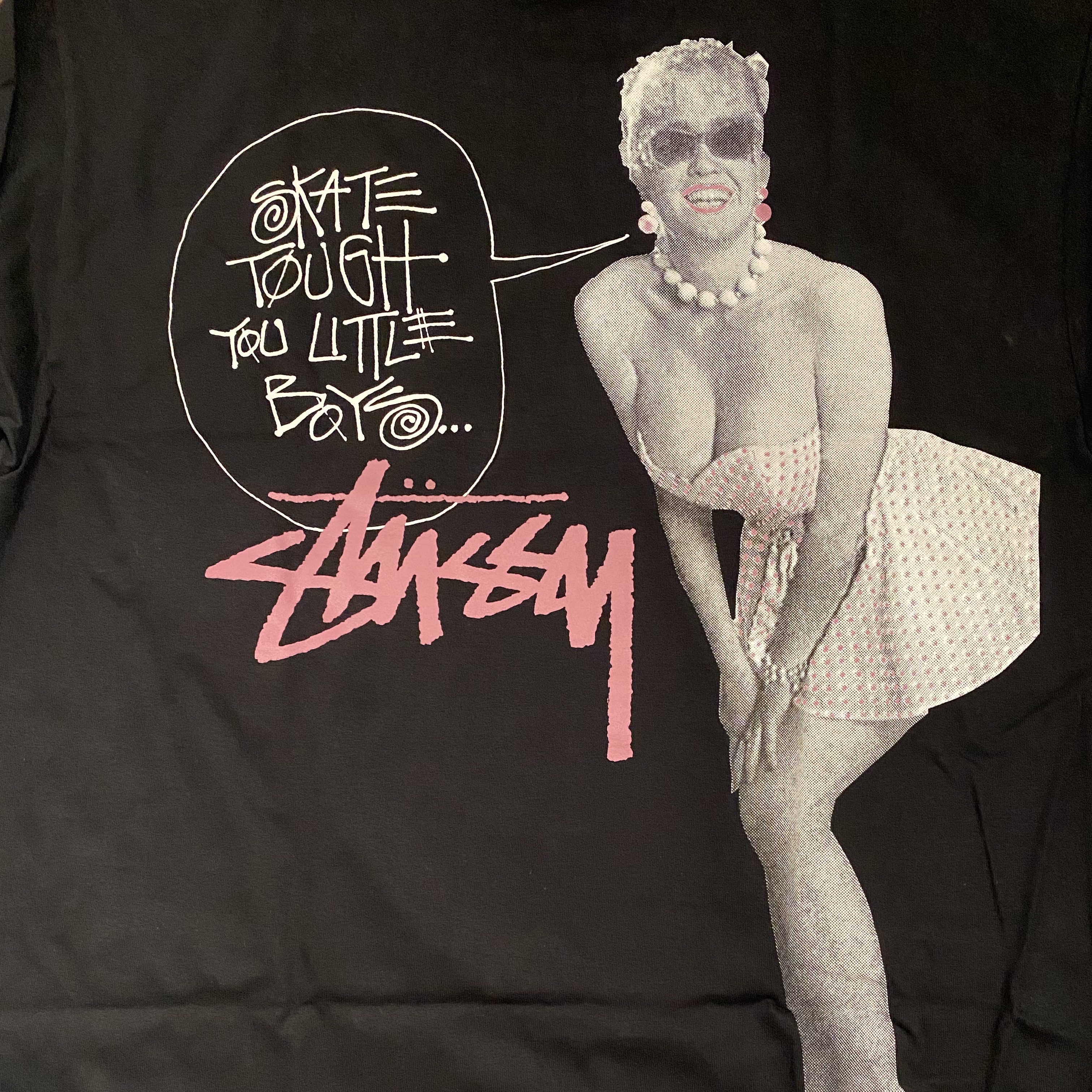 Stussy Skate Tough T-Shirt Black 착용 스타일
