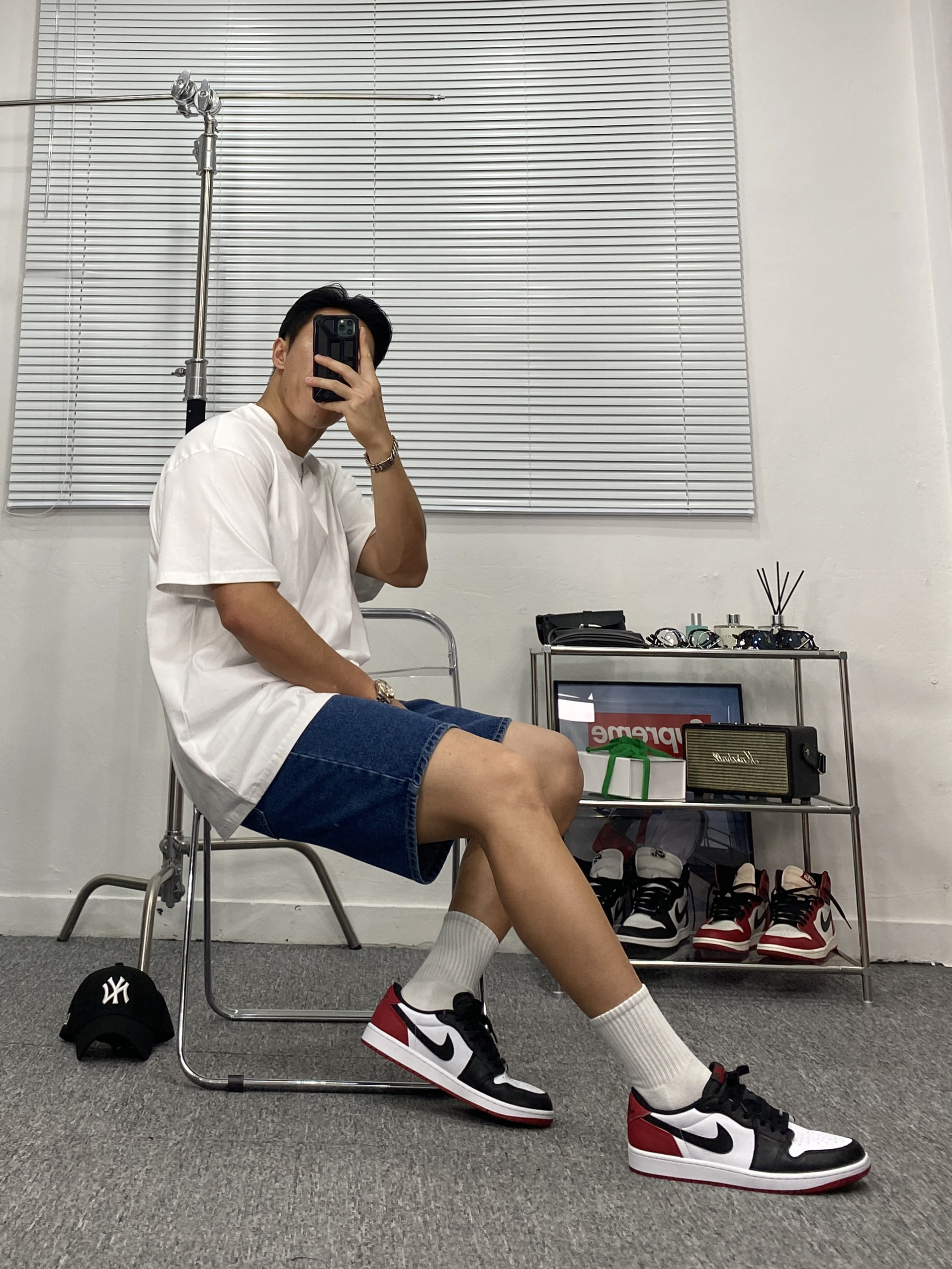 Jordan 1 Retro Low OG Black Toe 착용 스타일 - 2