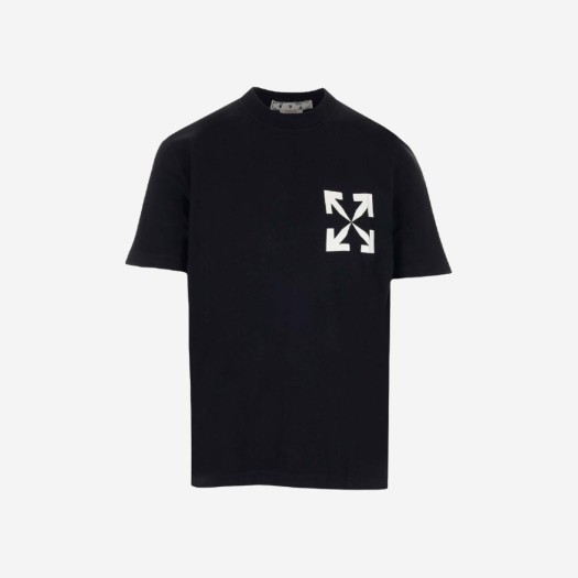 오프화이트 싱글 애로우 숏슬리브 티셔츠 블랙 화이트